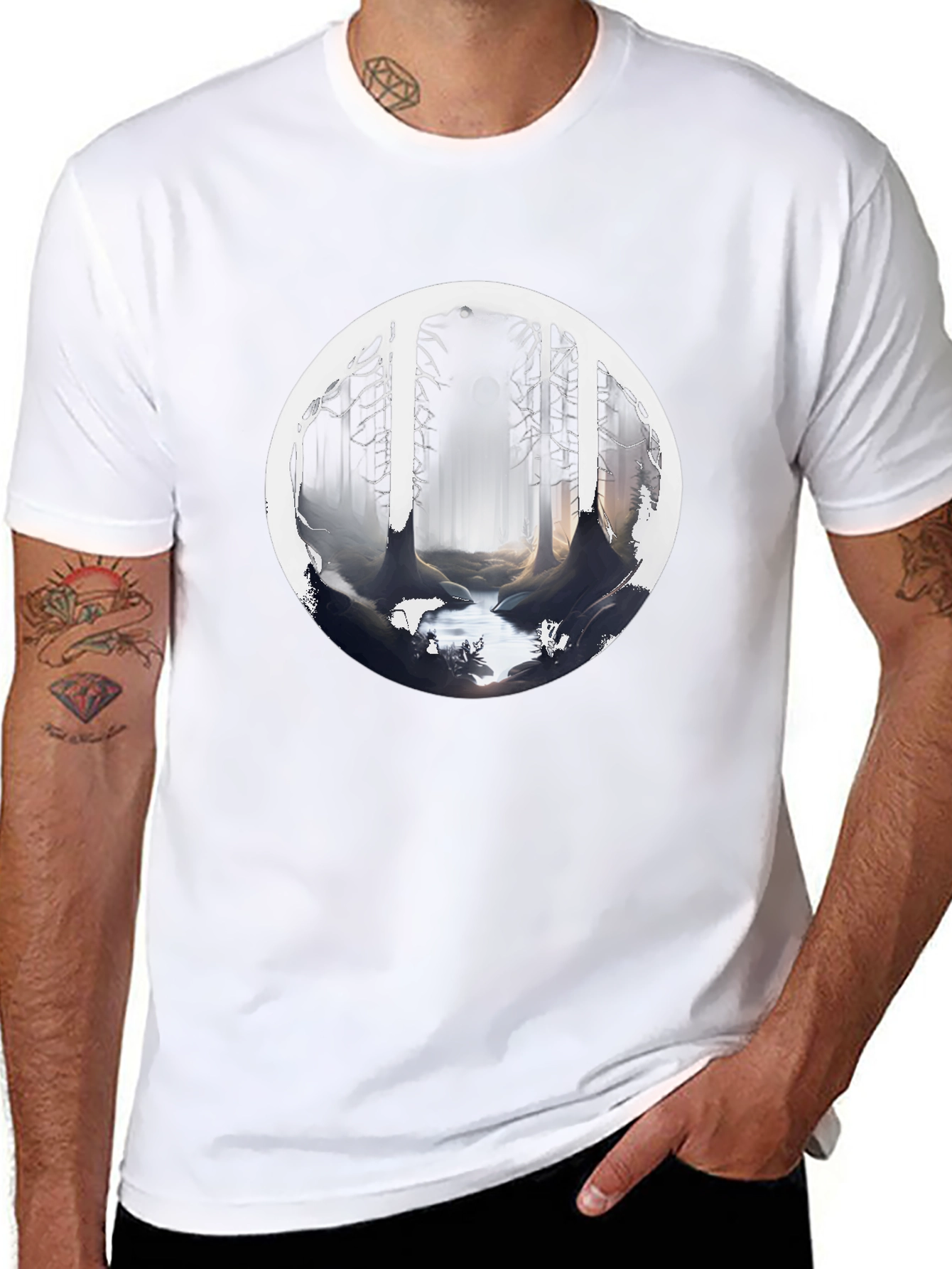 Mystic Forest Black T-Shirt