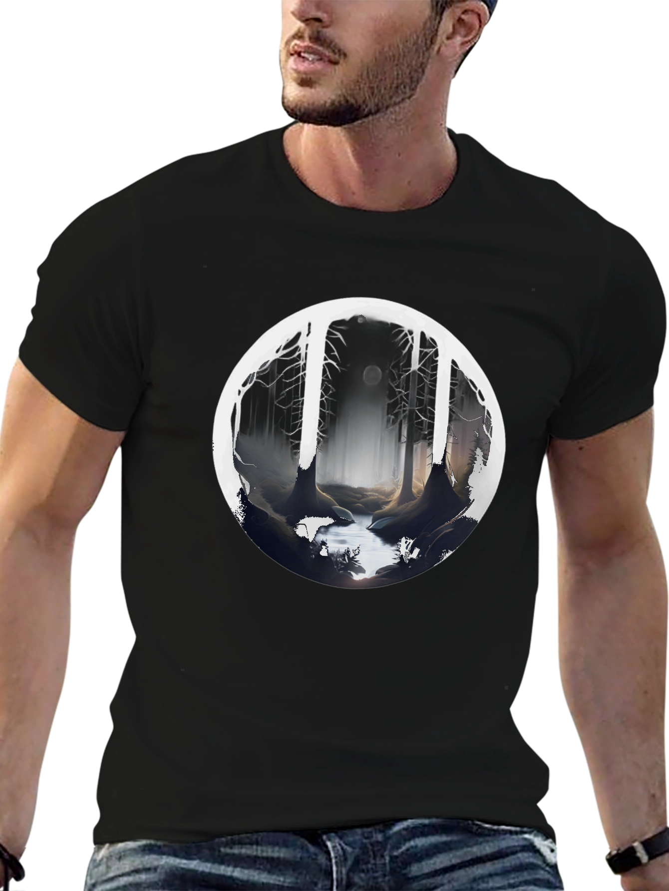 Mystic Forest Black T-Shirt