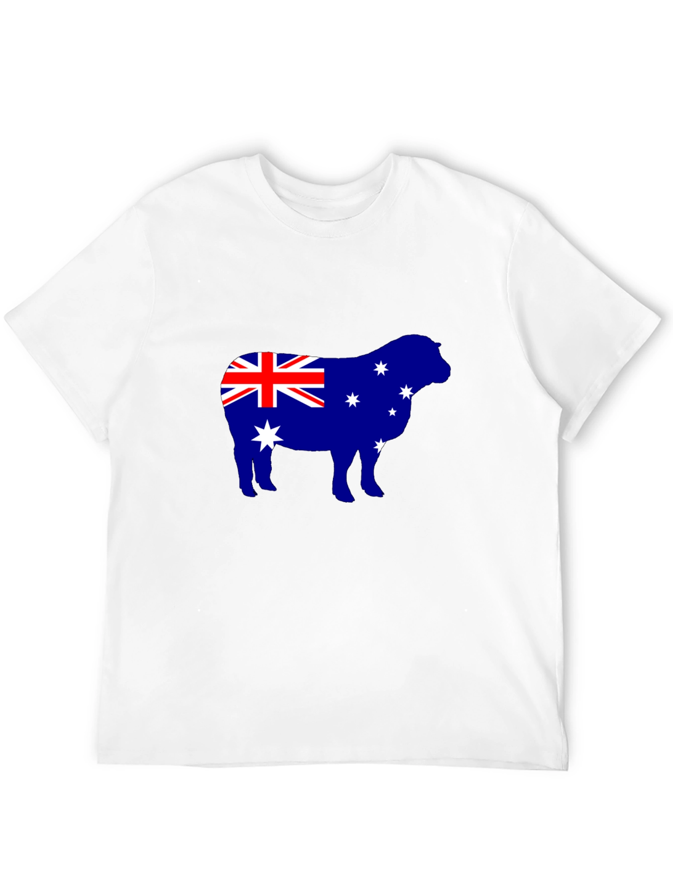Australian Flag Sheep Graphic Tee - Black