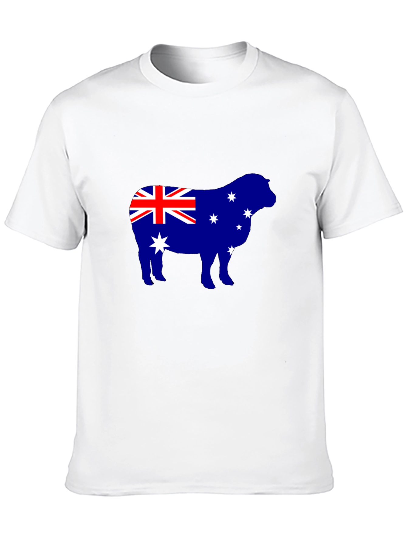 Australian Flag Sheep Graphic Tee - Black