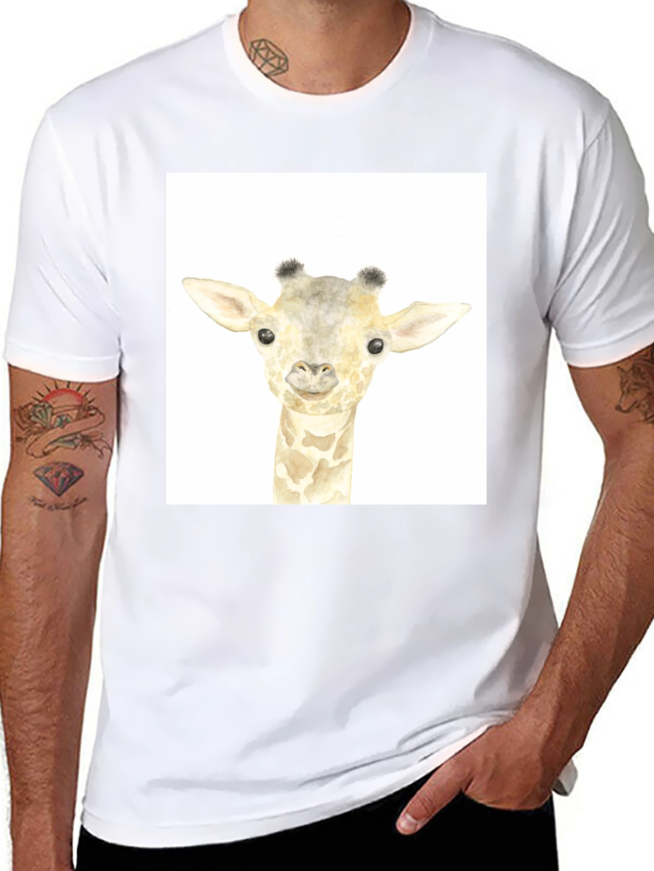 Giraffe Graphic Tee - Unisex Crew Neck