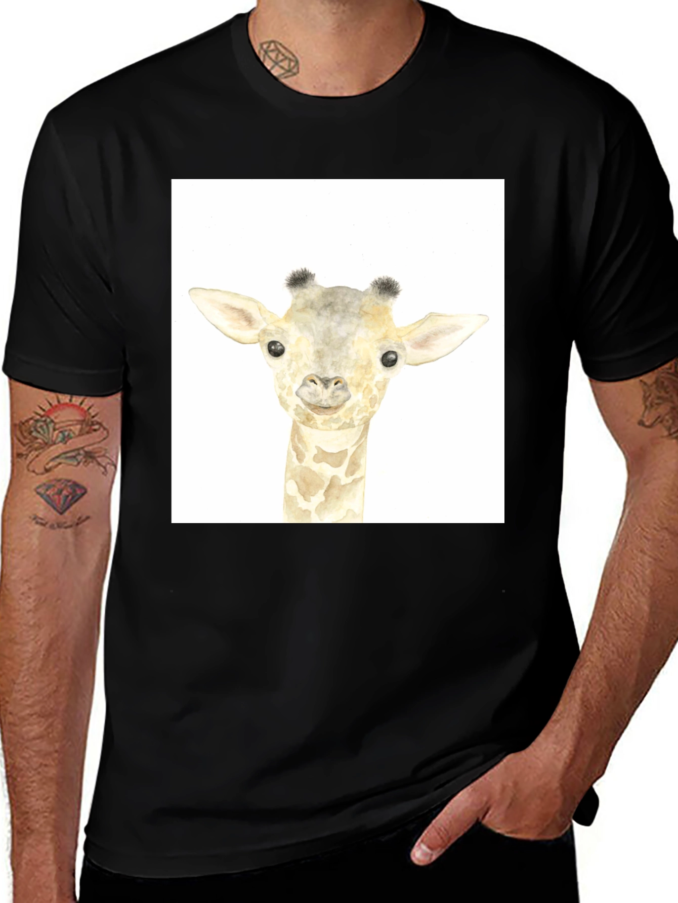 Giraffe Graphic Tee - Unisex Crew Neck