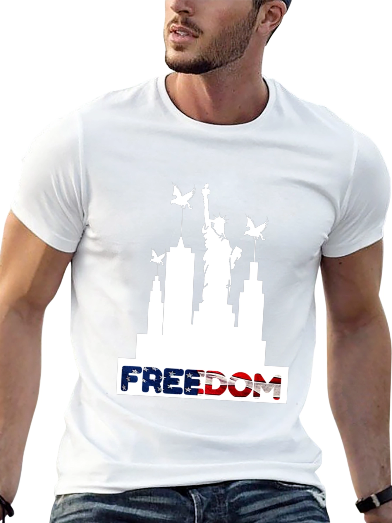 Freedom Skyline Tee - Patriotic USA Shirt