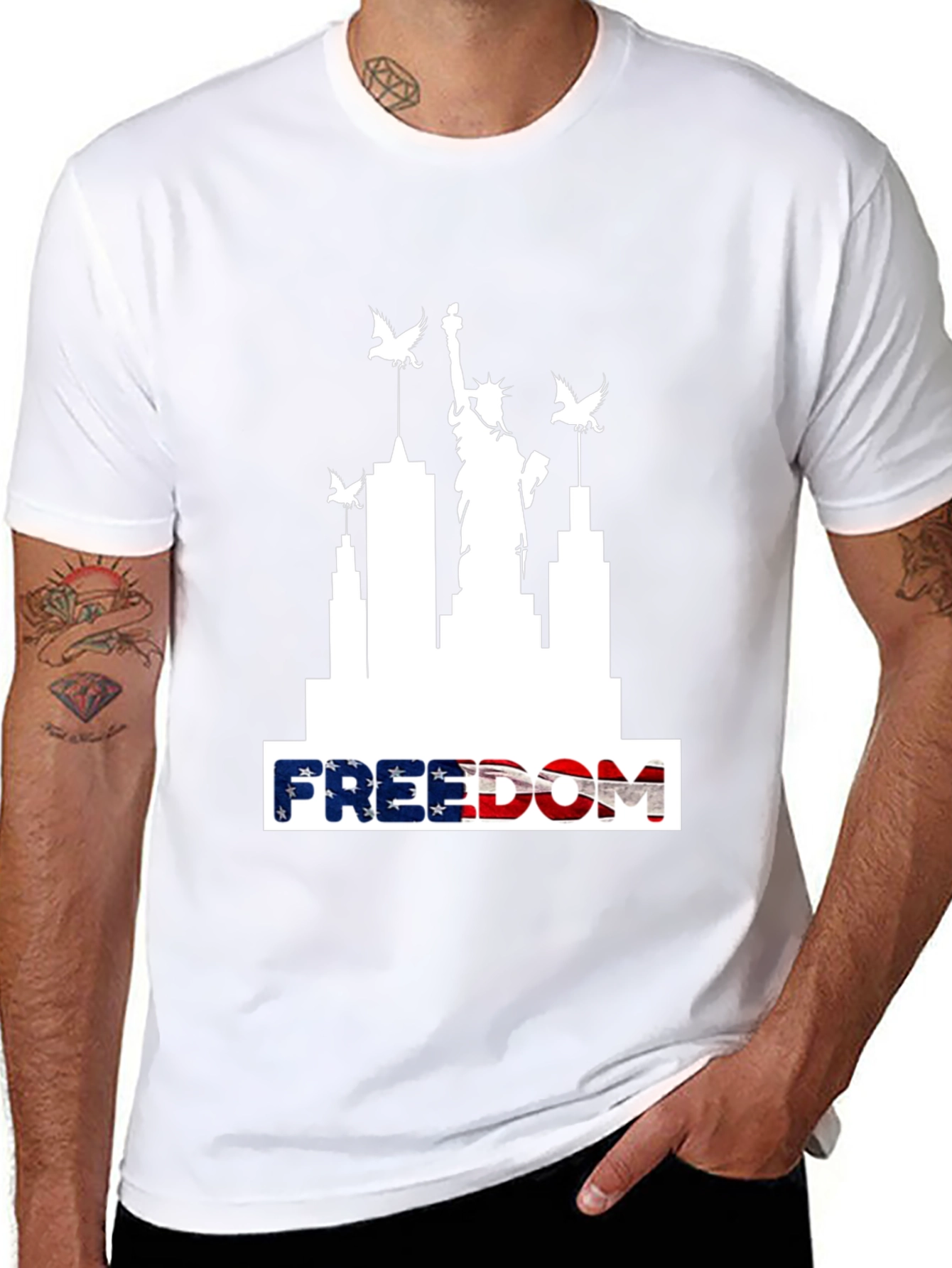 Freedom Skyline Tee - Patriotic USA Shirt