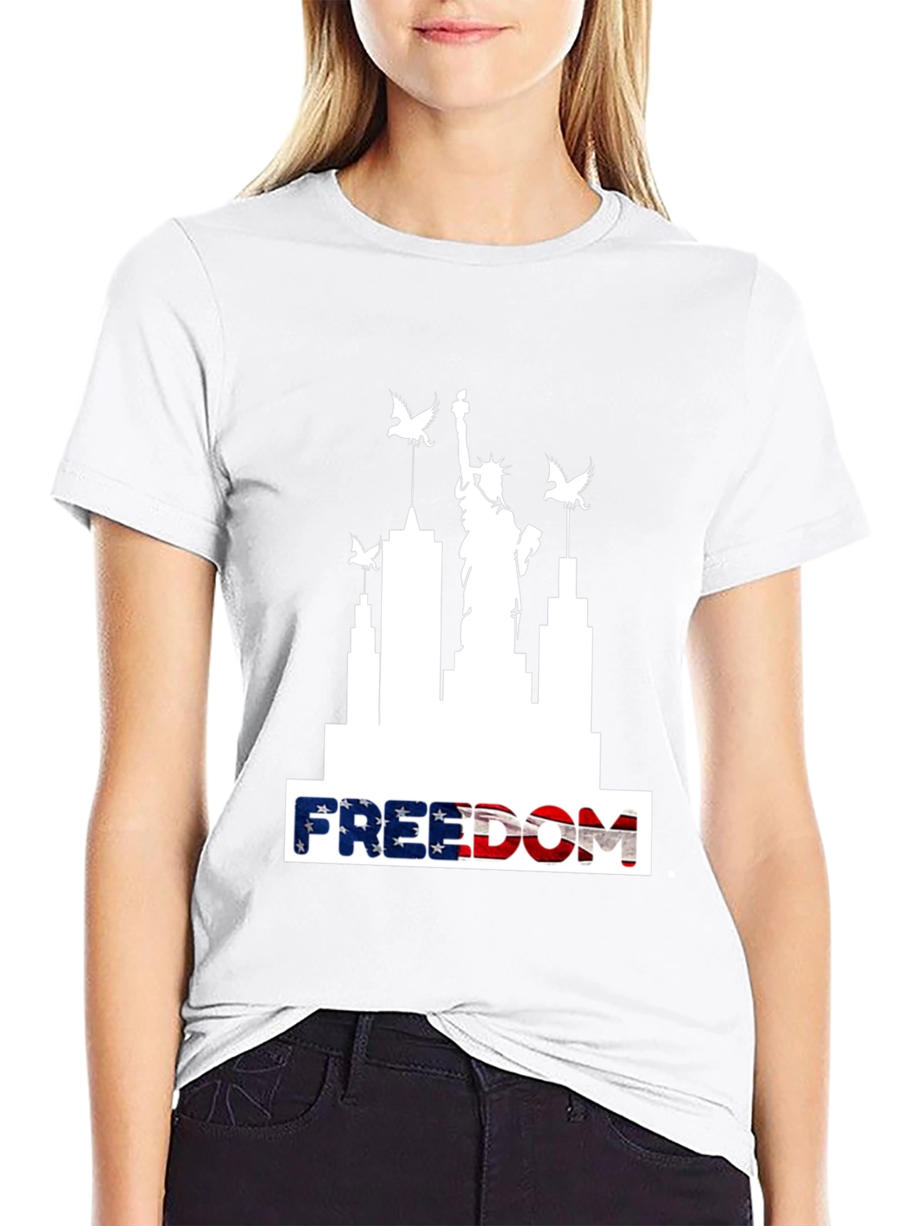 Freedom Skyline Tee - Patriotic USA Shirt