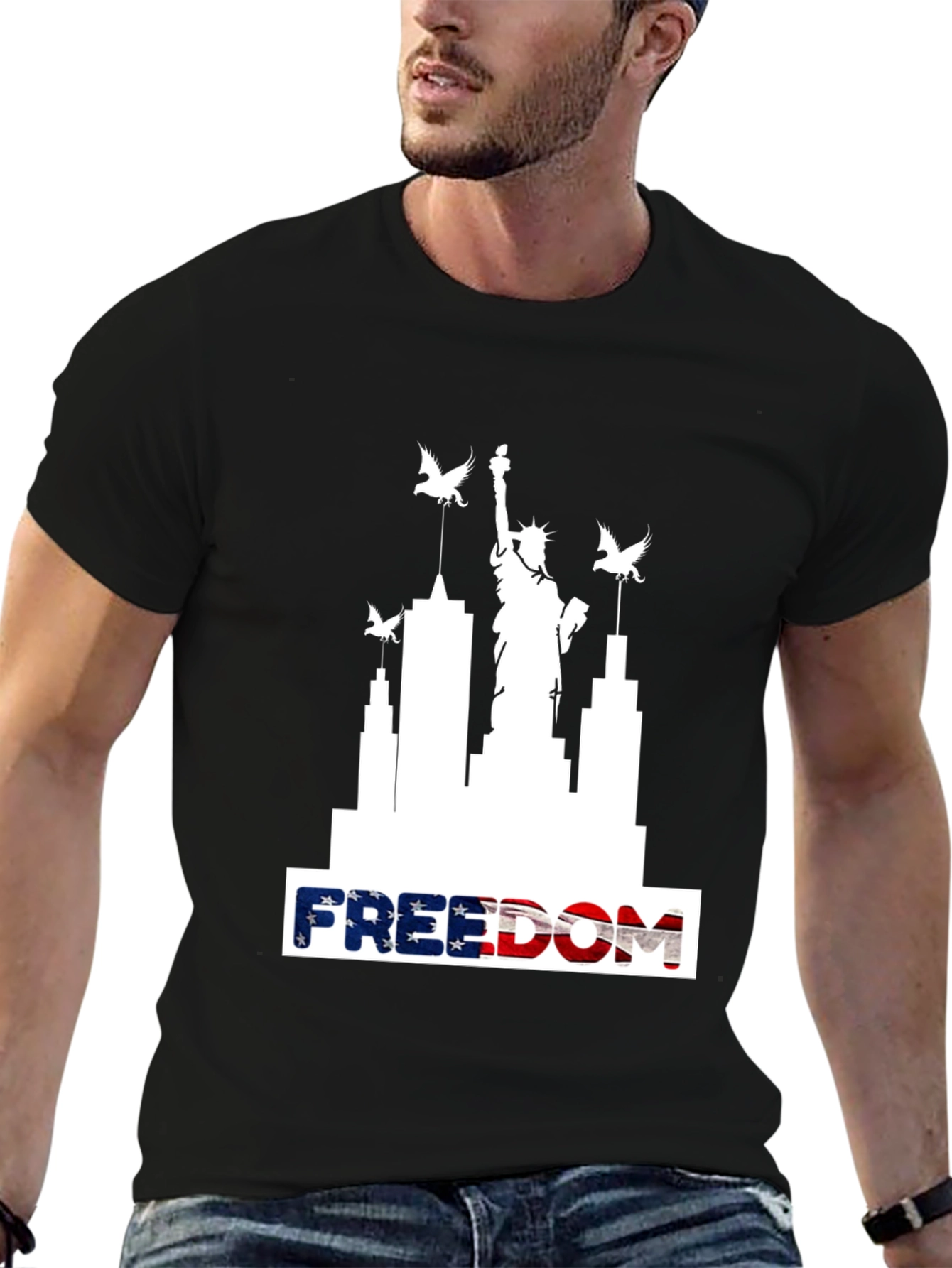 Freedom Skyline Tee - Patriotic USA Shirt