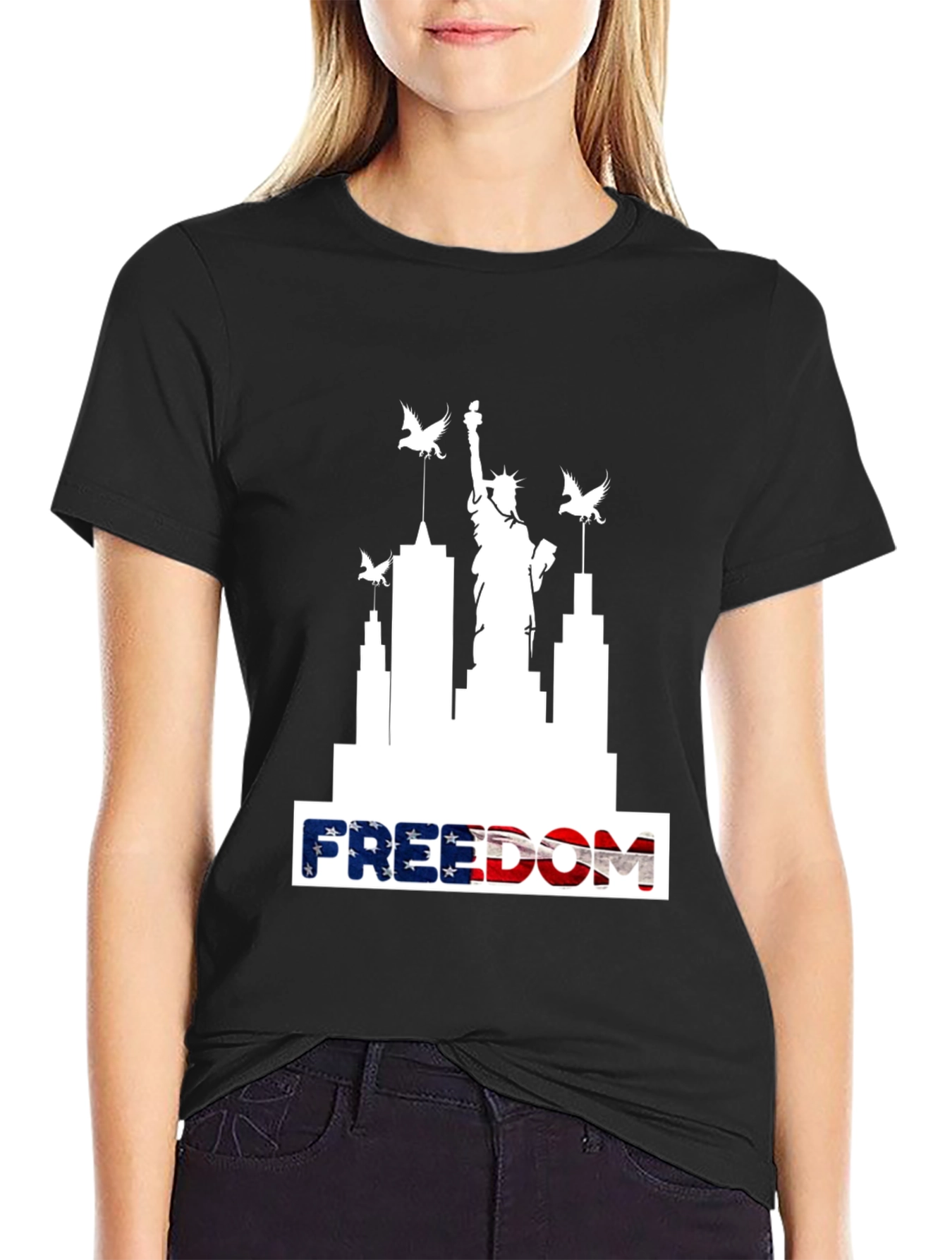 Freedom Skyline Tee - Patriotic USA Shirt