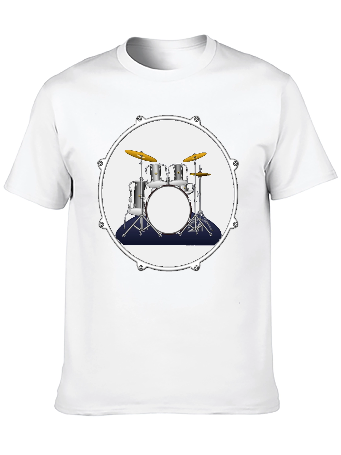 Drum Kit Graphic Tee - Musician Style T-Shirt