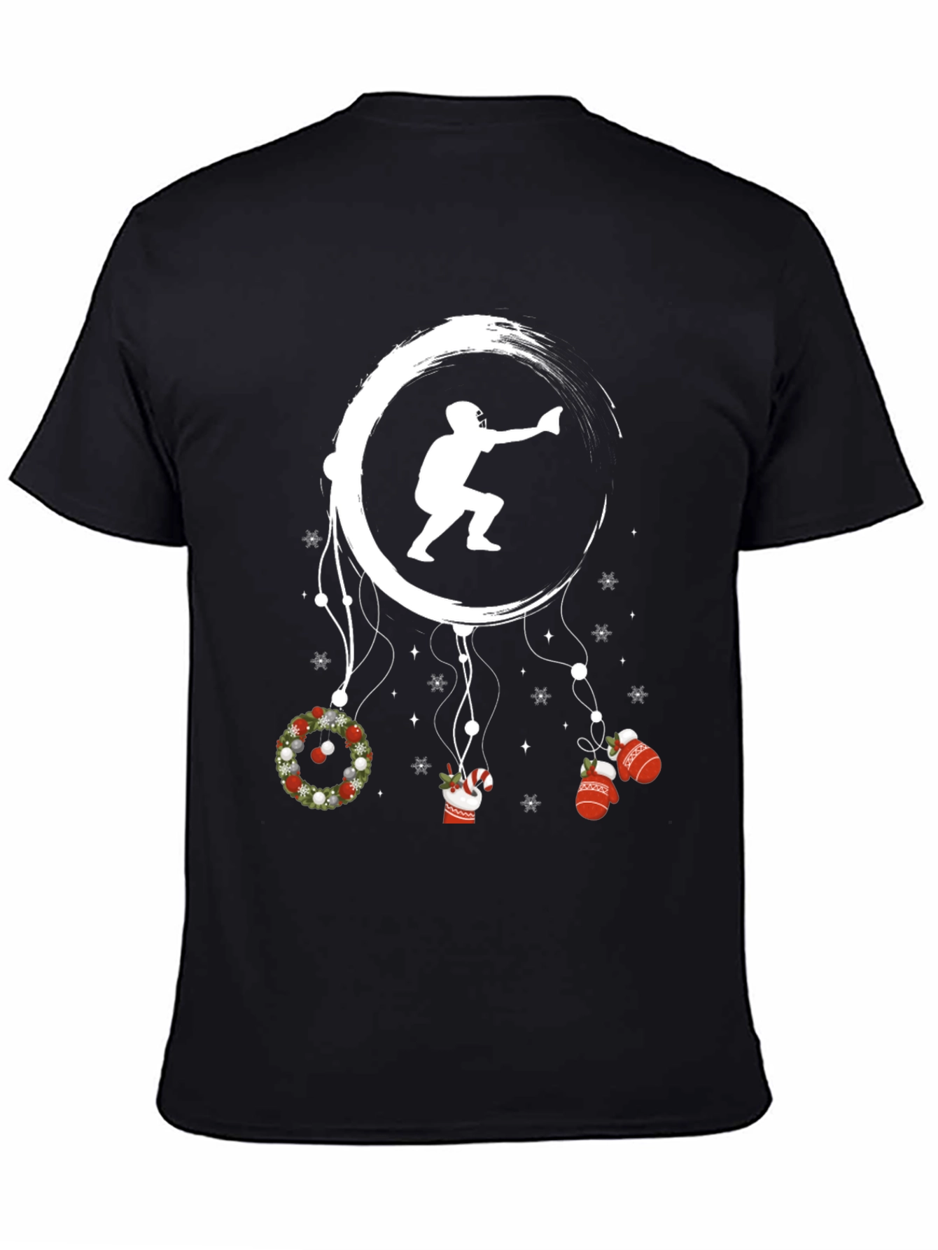 Festive Football T-Shirt: Holiday Dream Catcher Design