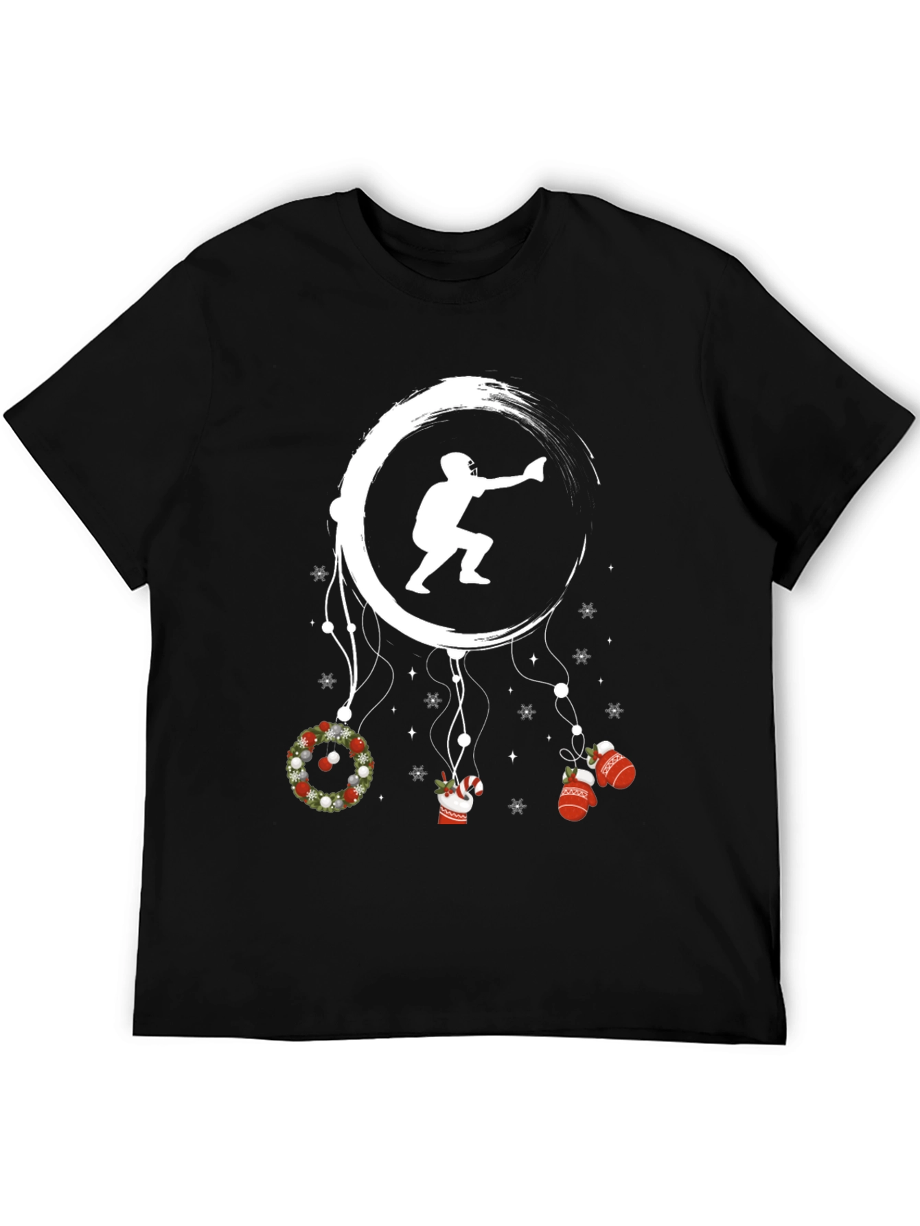 Festive Football T-Shirt: Holiday Dream Catcher Design