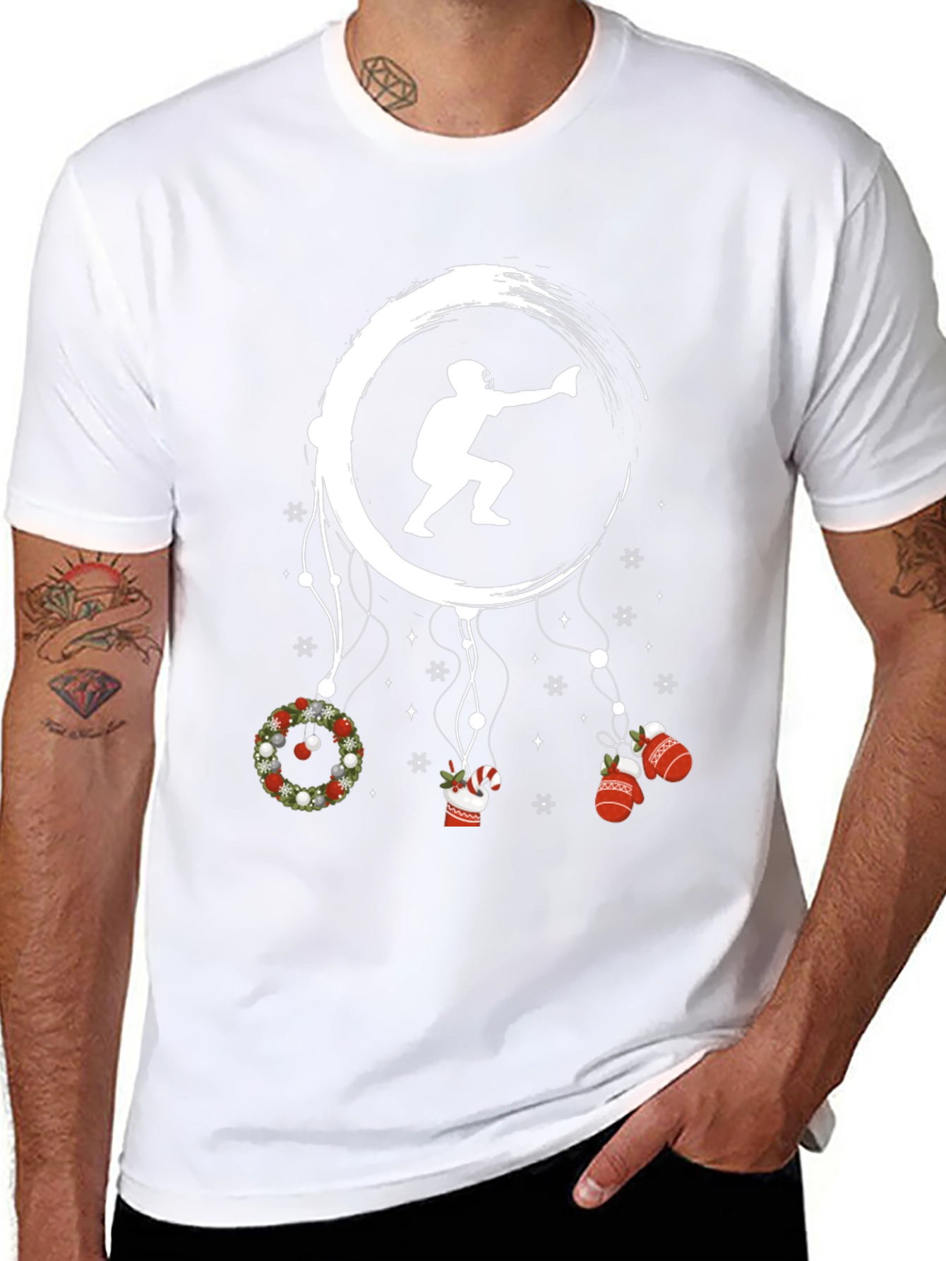 Festive Football T-Shirt: Holiday Dream Catcher Design