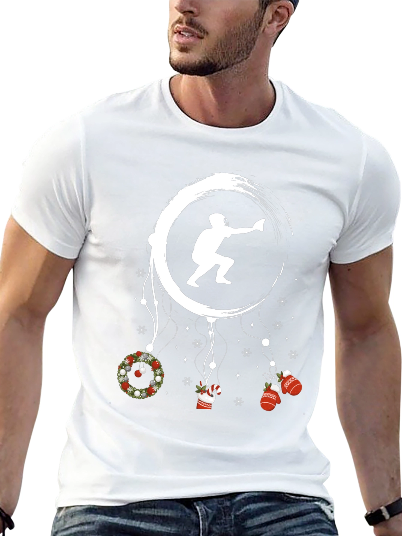 Festive Football T-Shirt: Holiday Dream Catcher Design