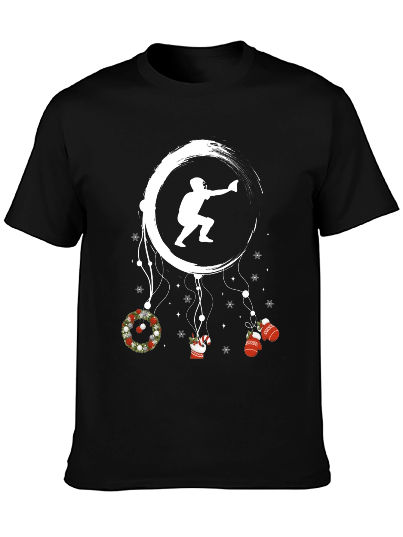 Festive Football T-Shirt: Holiday Dream Catcher Design