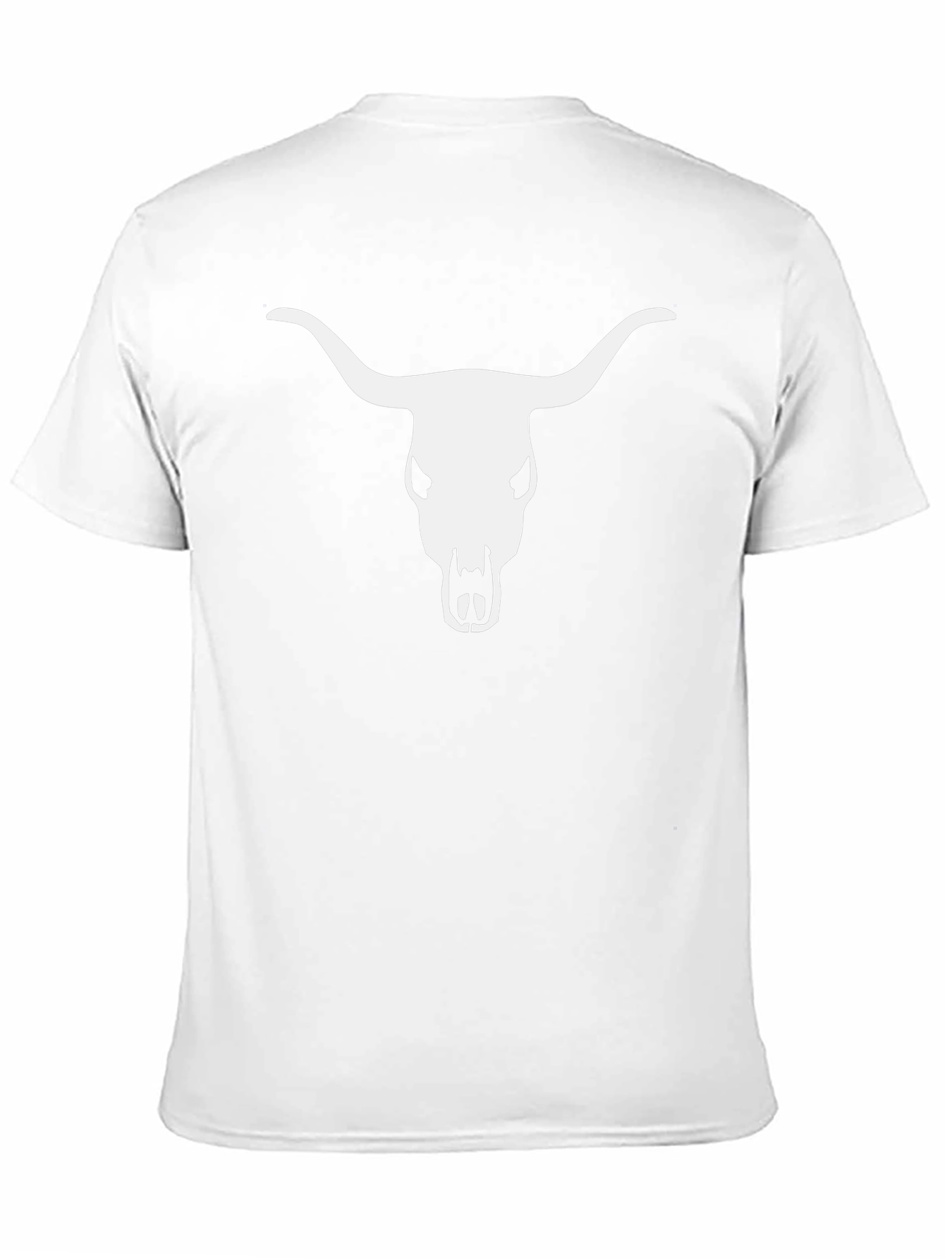 Bull Skull Graphic Tee - Black Cotton T-Shirt