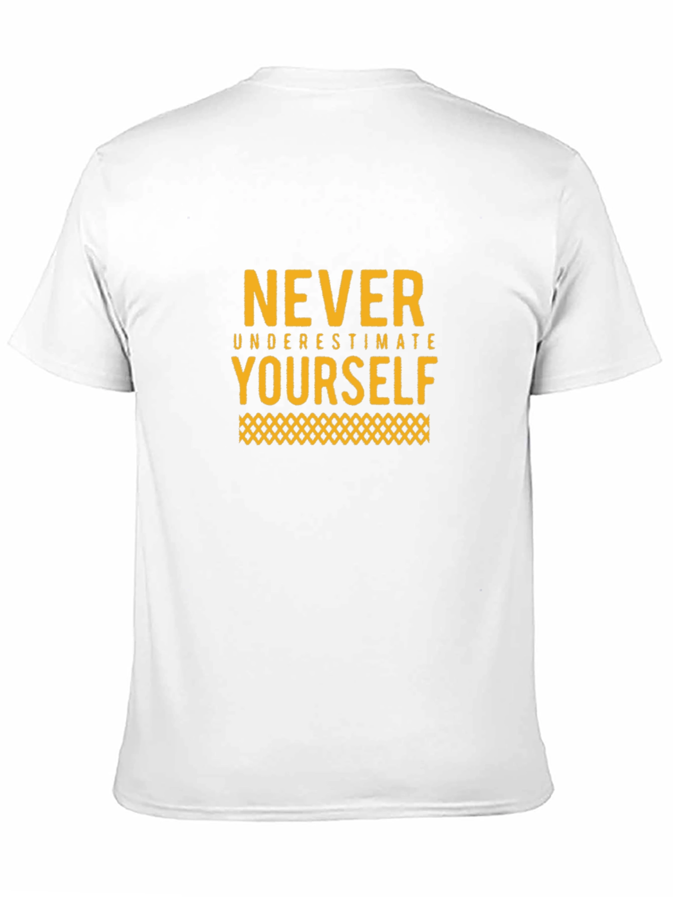 Motivational Black T-Shirt: Never Underestimate Yourself
