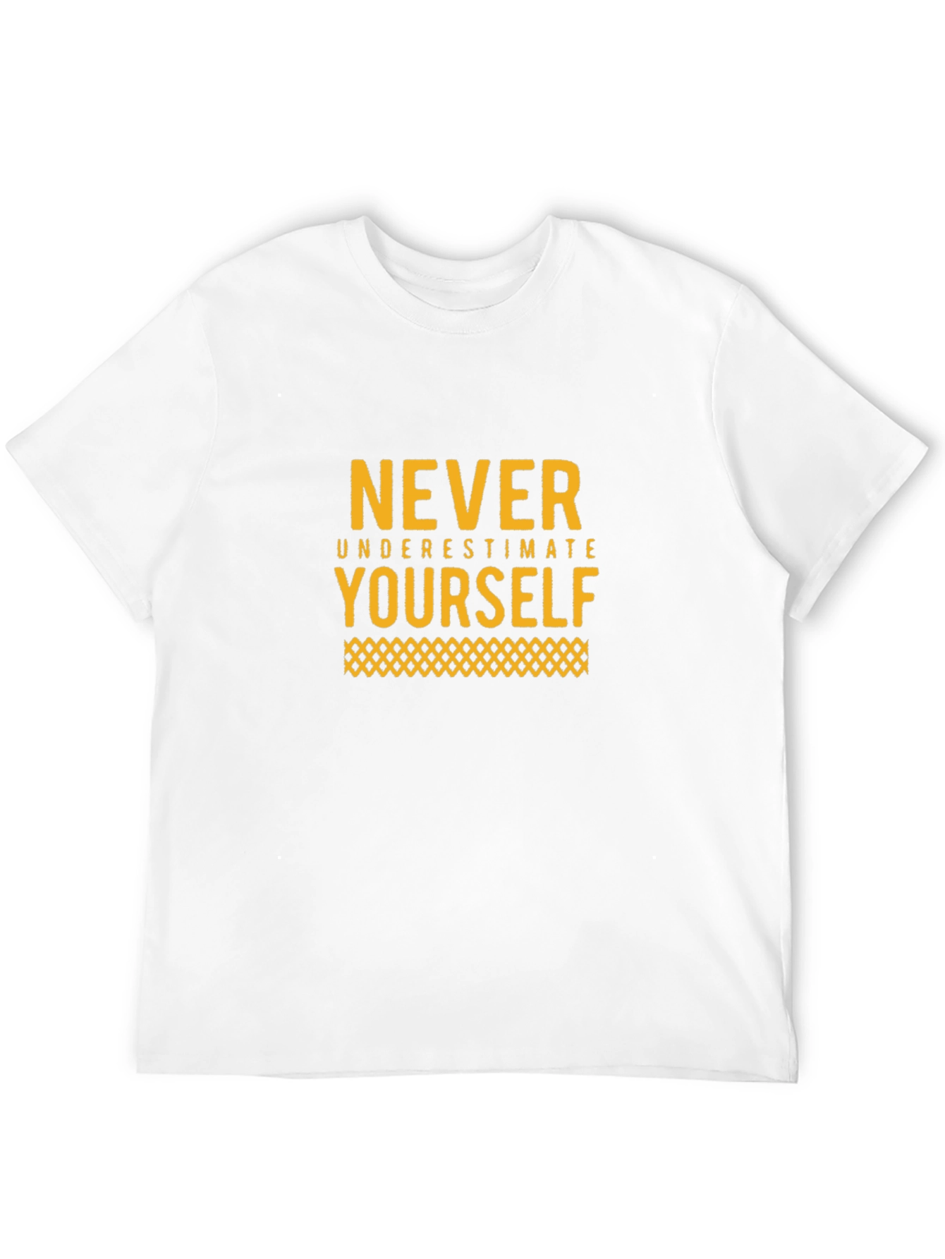 Motivational Black T-Shirt: Never Underestimate Yourself