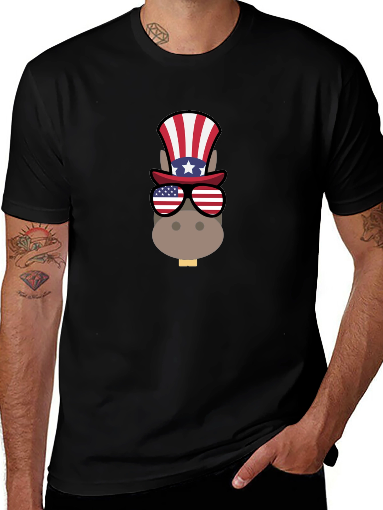 Patriotic Donkey T-Shirt - USA Pride