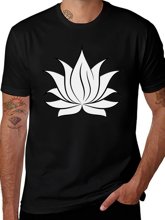 Lotus Flower Graphic T-Shirt - Soft Cotton Blend