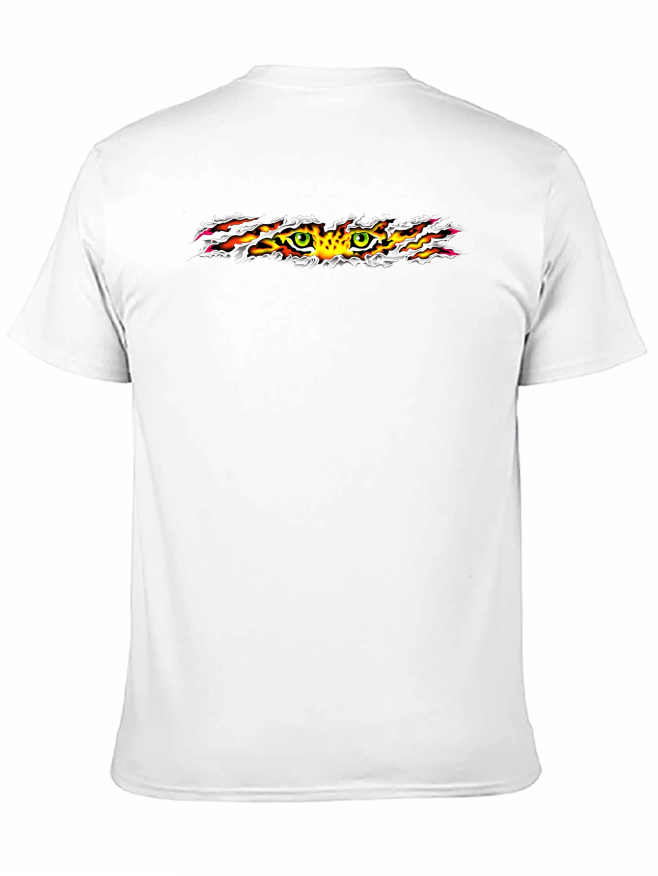 Fiery Eyes Graphic Tee - Bold Black T-Shirt