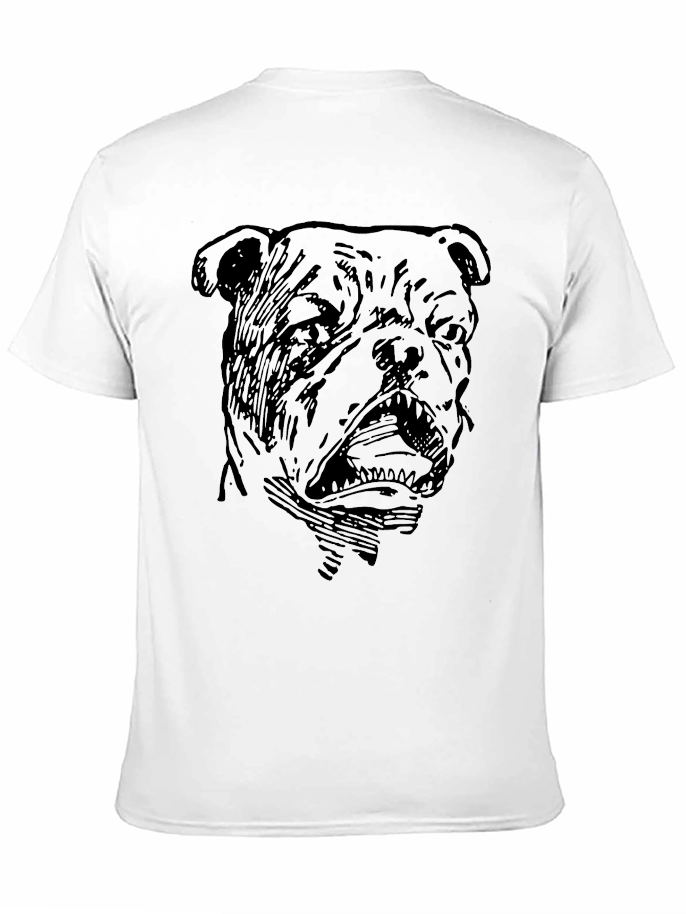 Bulldog Graphic Print Black T-Shirt