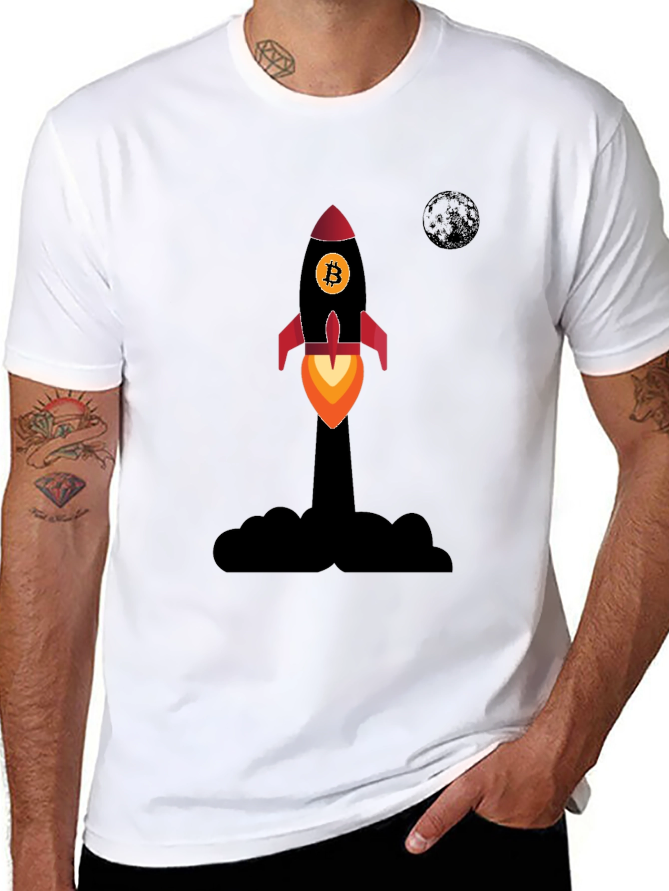 Bitcoin Rocket T-Shirt - Crypto Apparel