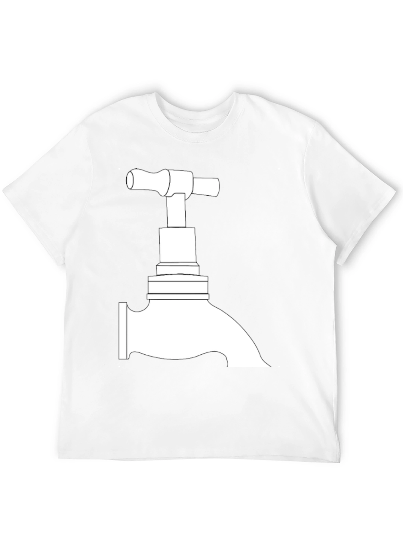 Faucet Graphic Tee - Black Cotton T-Shirt