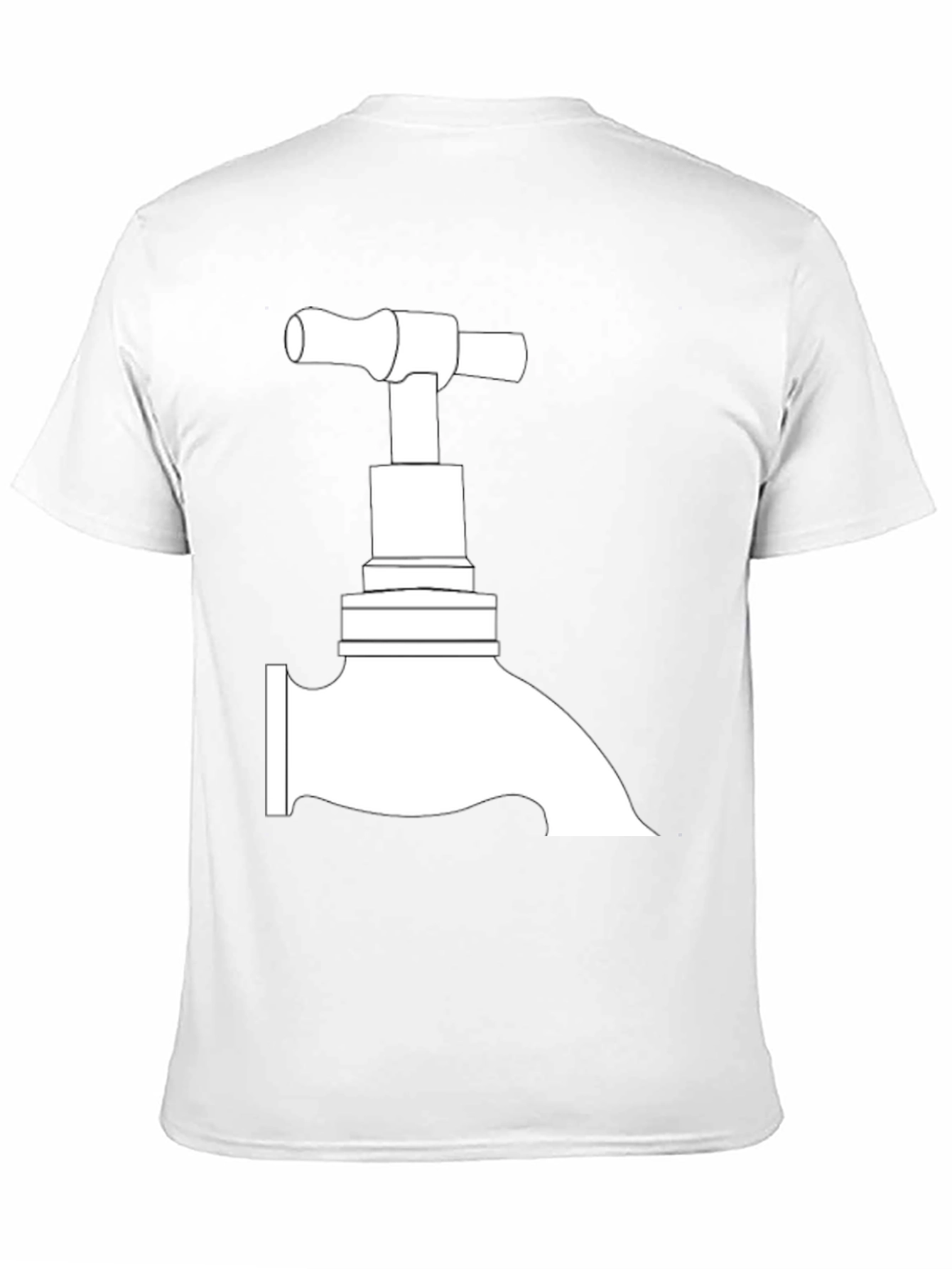 Faucet Graphic Tee - Black Cotton T-Shirt