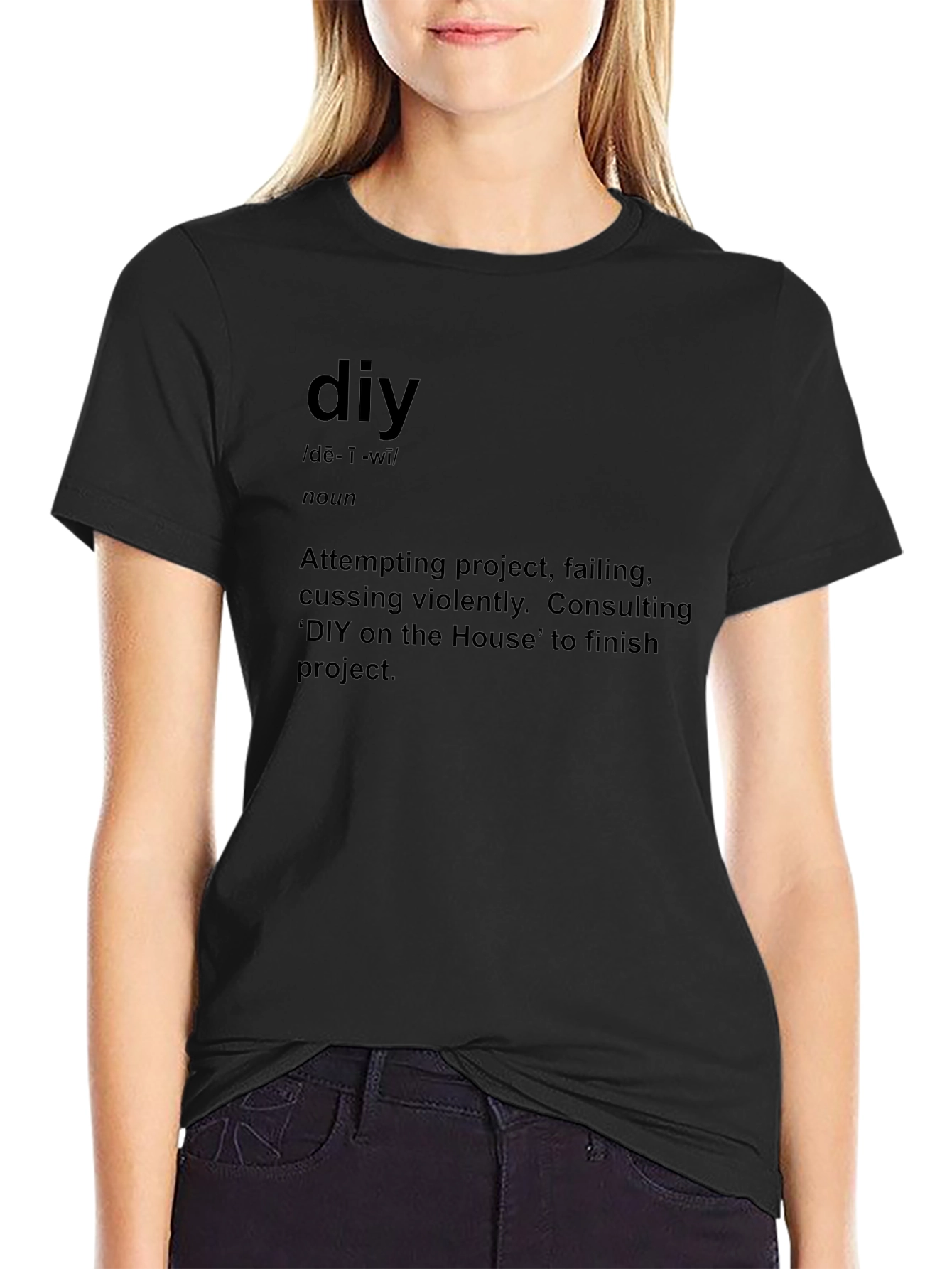 DIY Definition Graphic Tee - Black