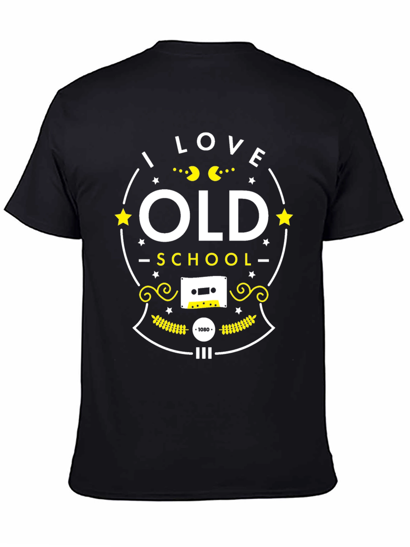 Retro Old School T-Shirt - Black