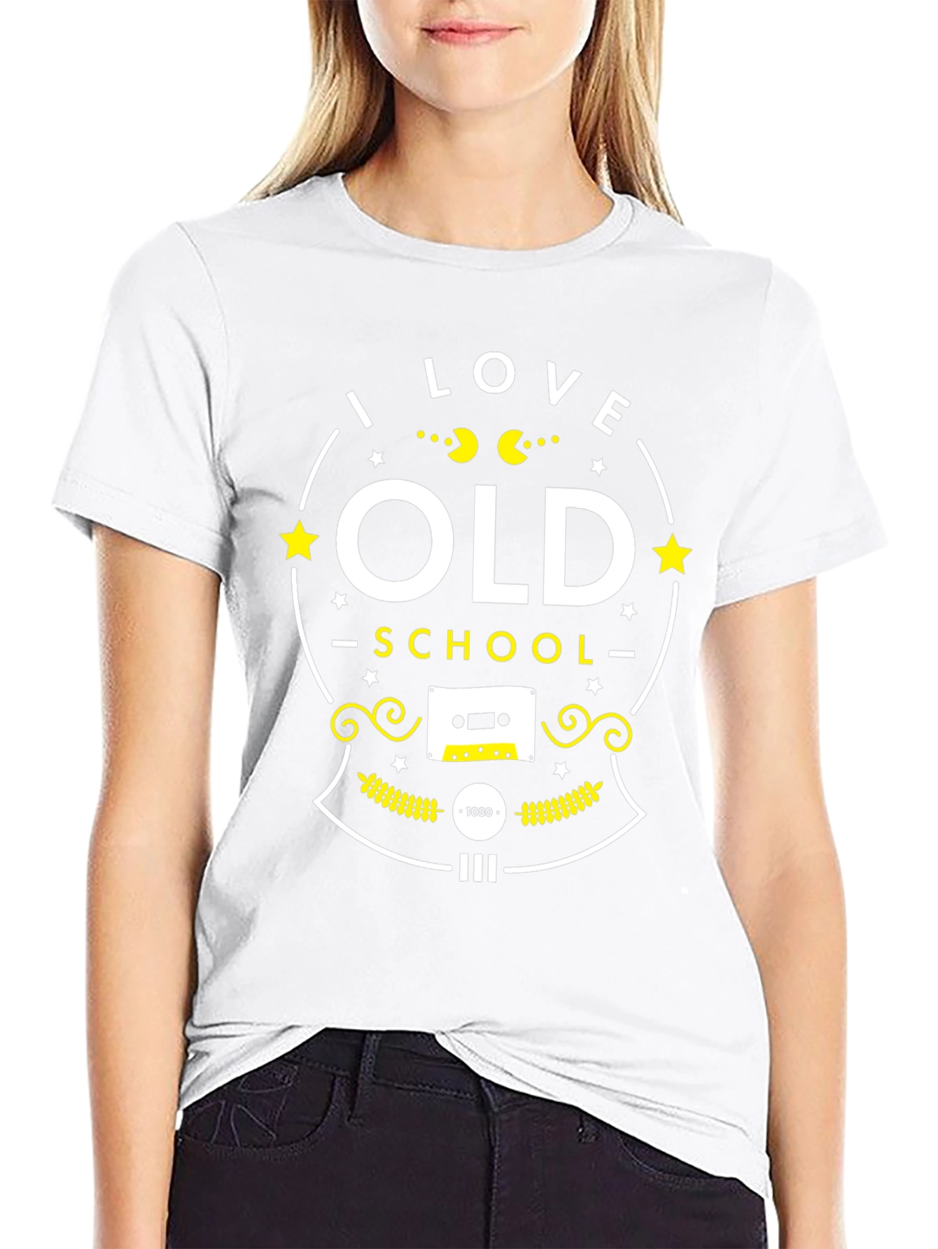 Retro Old School T-Shirt - Black