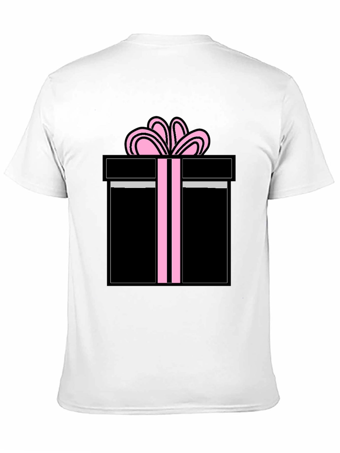 Gift Wrapped T-Shirt - Black with Pink Bow