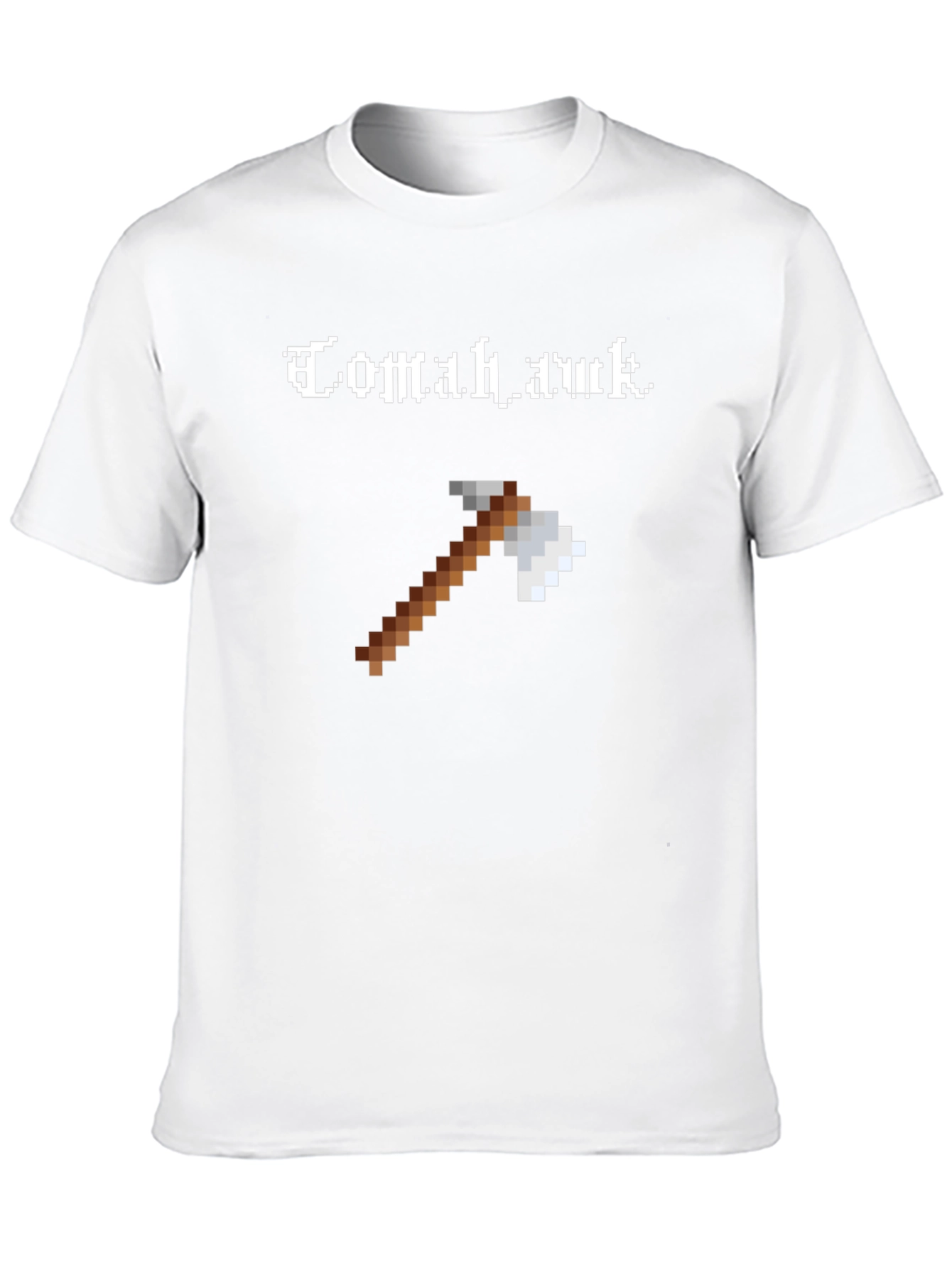 Tomahawk Axe Pixel Art Black T-Shirt