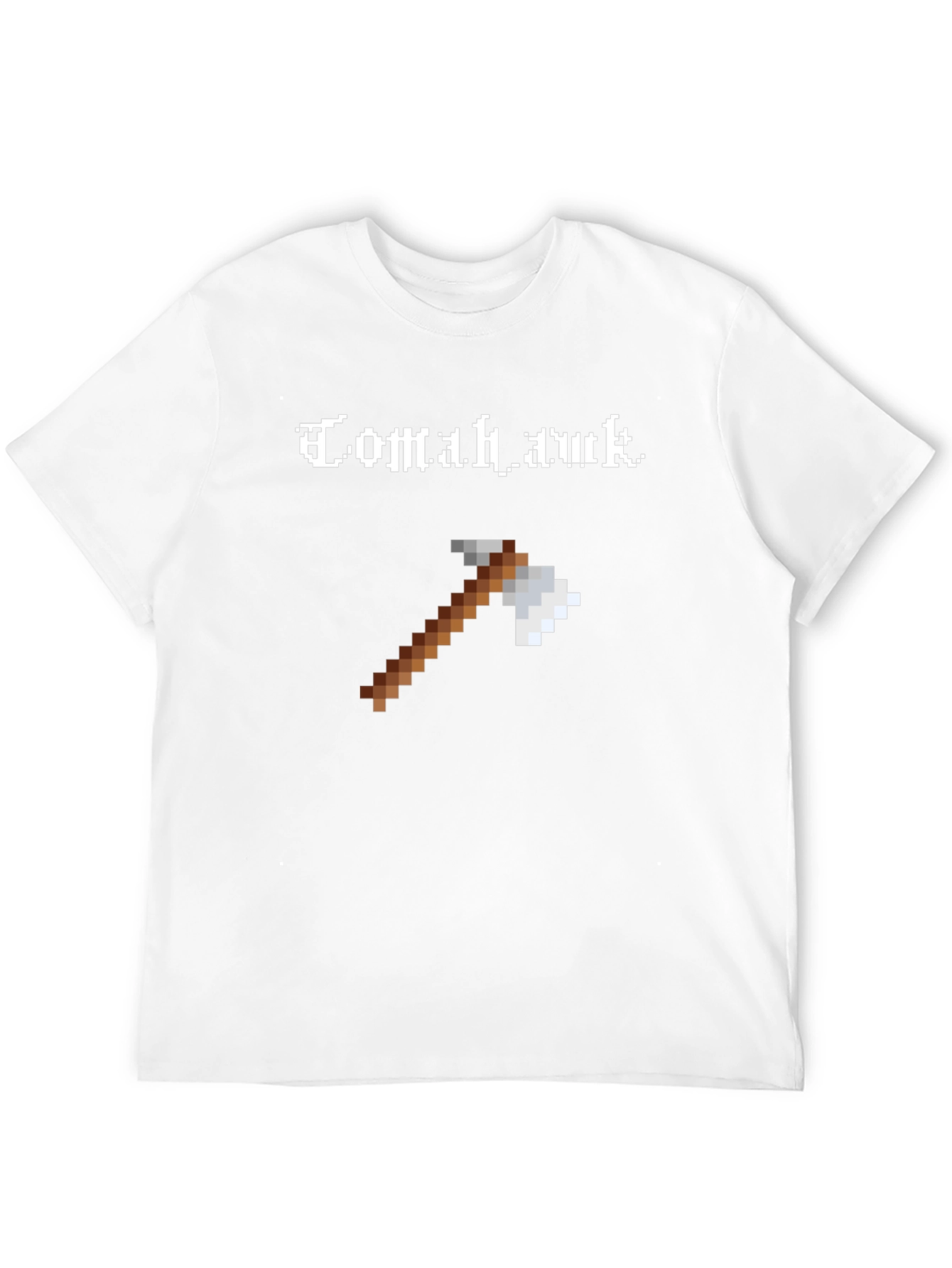 Tomahawk Axe Pixel Art Black T-Shirt