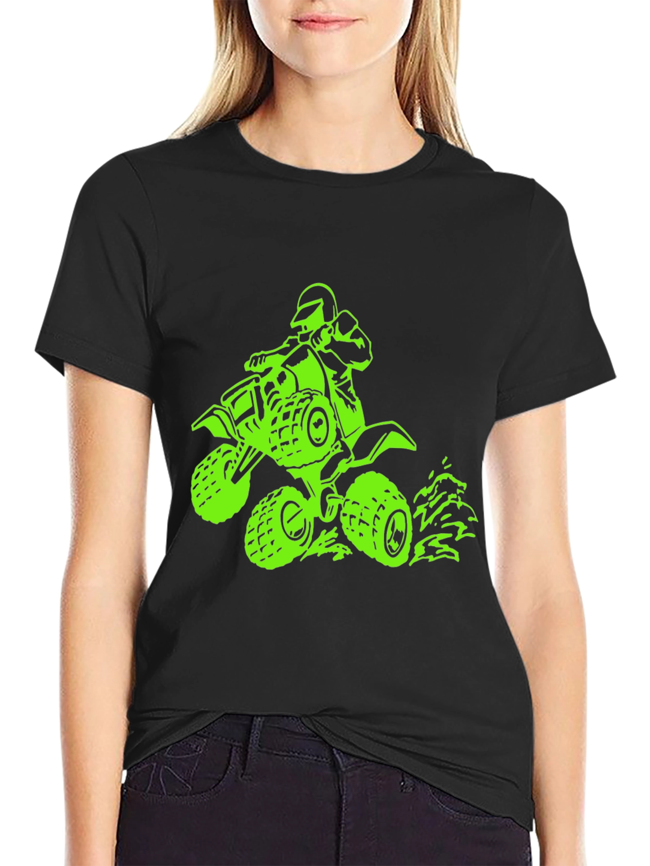 Black ATV Rider Graphic Tee
