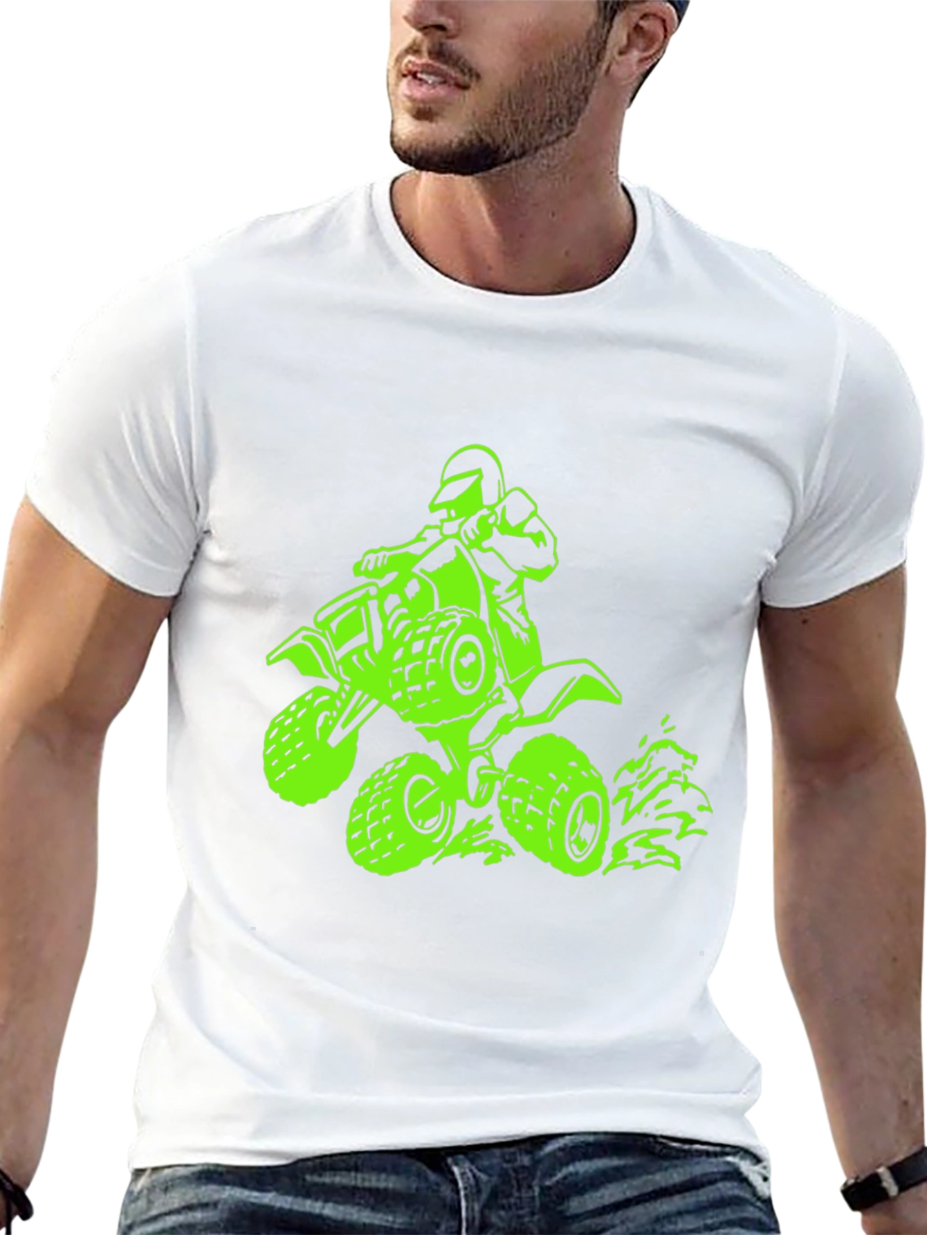Black ATV Rider Graphic Tee