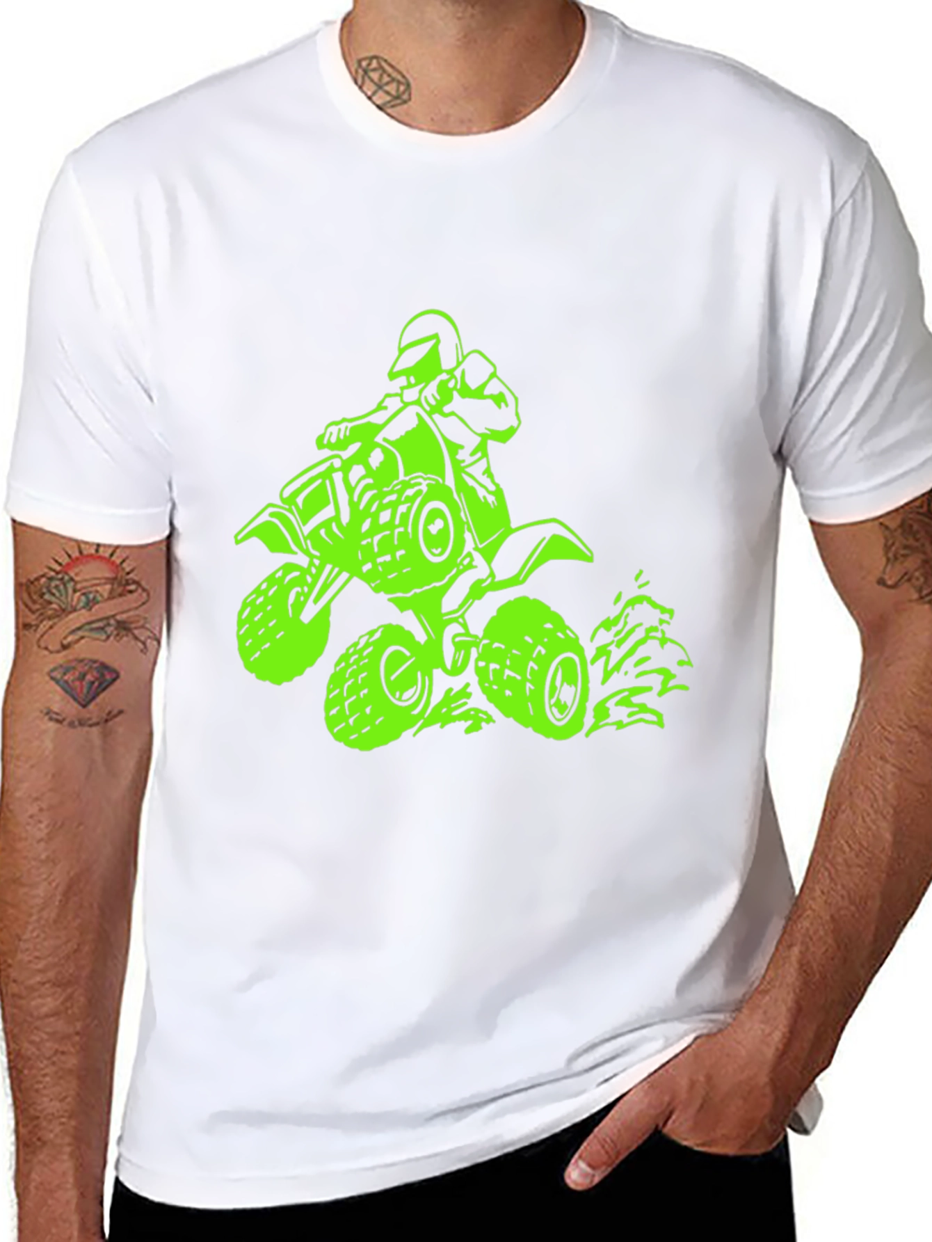 Black ATV Rider Graphic Tee