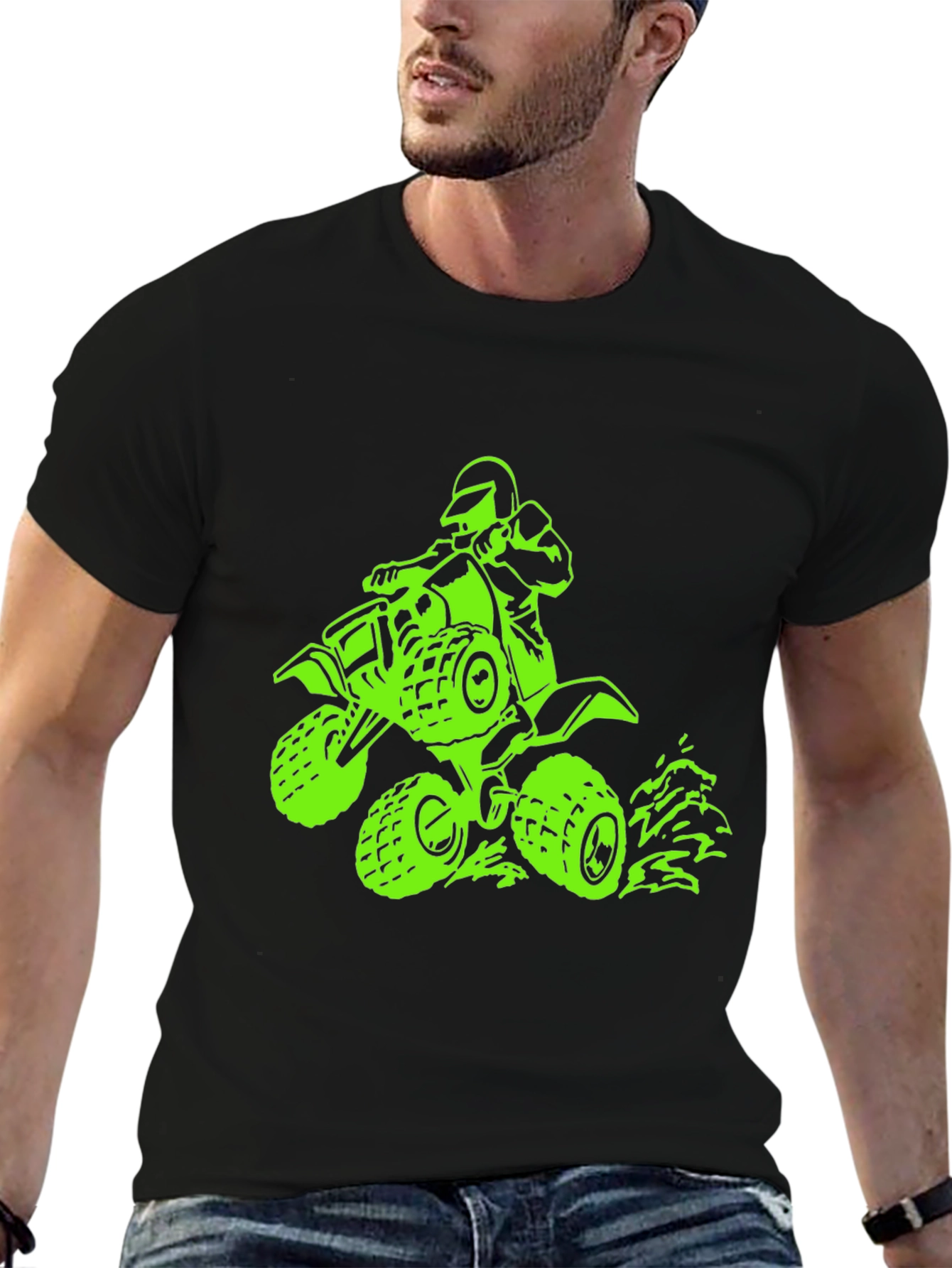 Black ATV Rider Graphic Tee