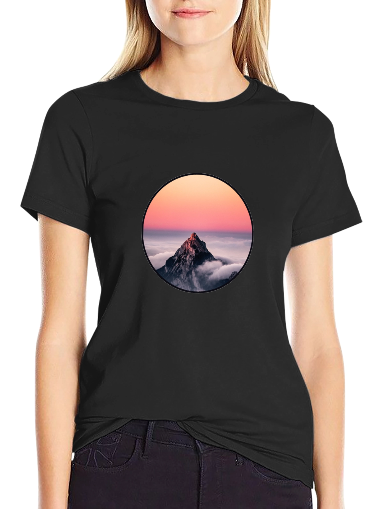 Mountain Peak Sunset Graphic Tee