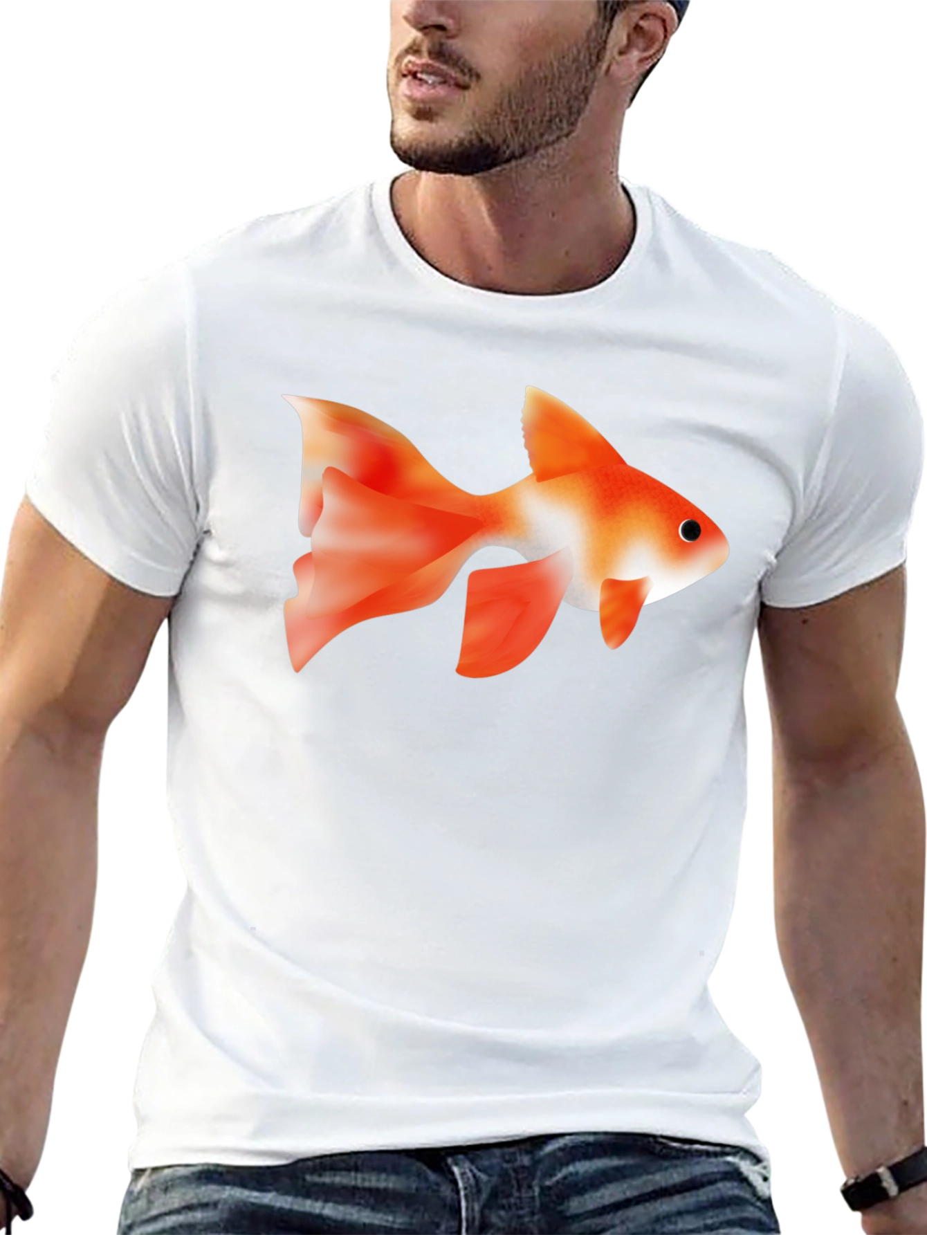 Goldfish Graphic Black T-Shirt