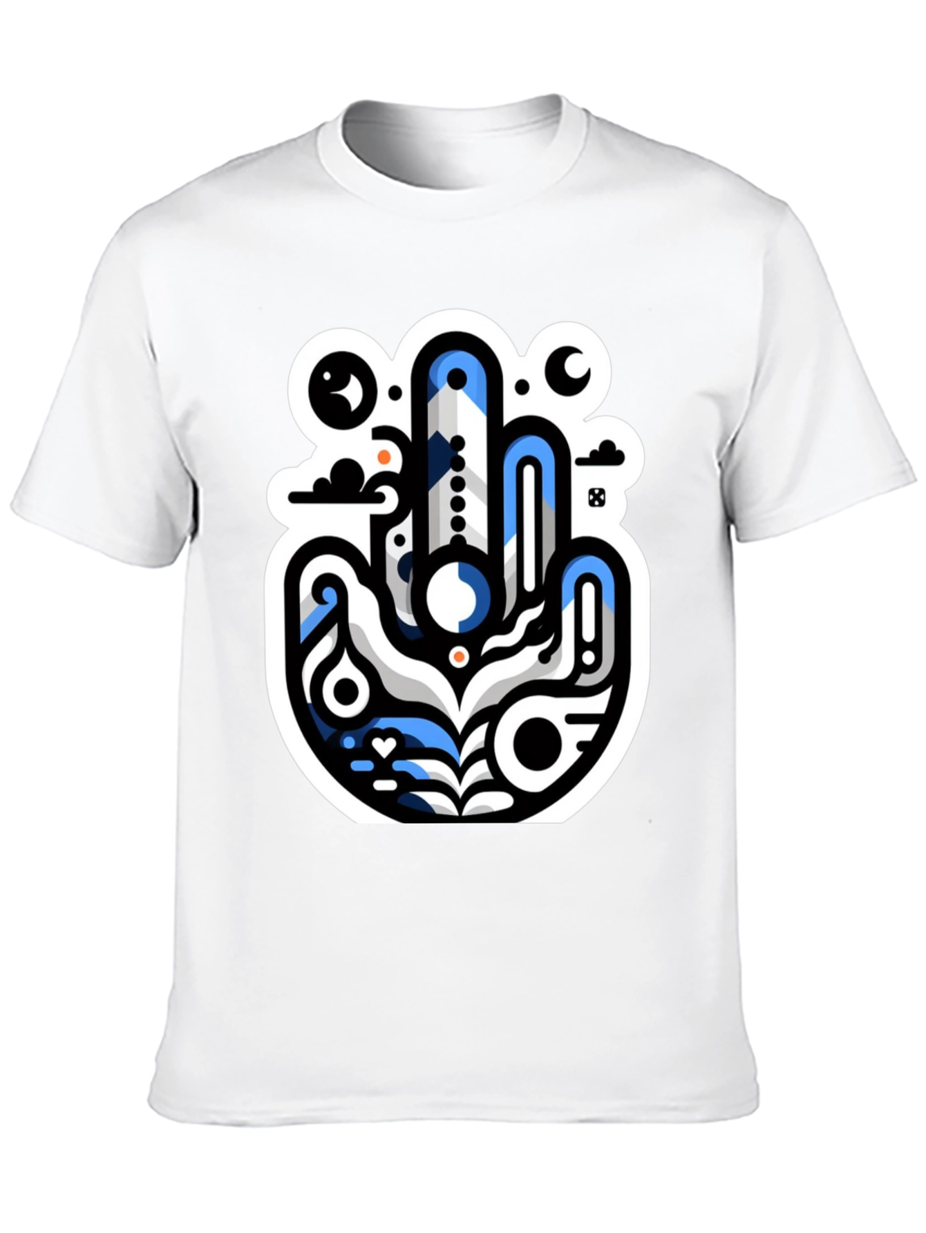 Abstract Hand Graphic Black T-Shirt