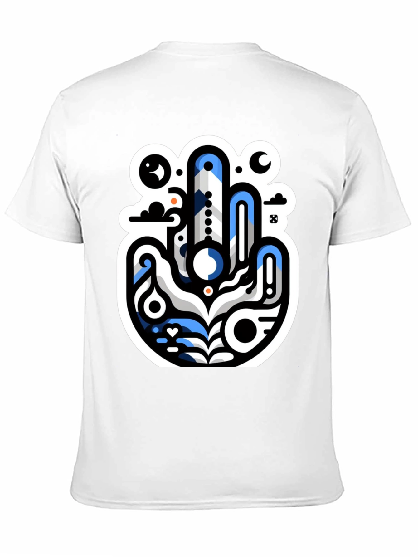 Abstract Hand Graphic Black T-Shirt