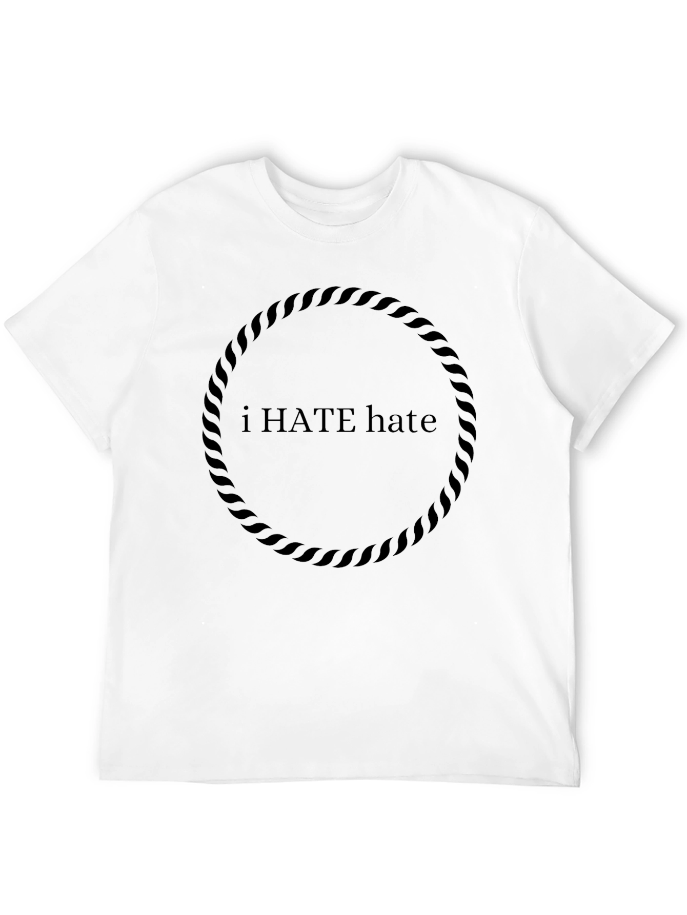 I HATE Hate Graphic Print Black T-Shirt