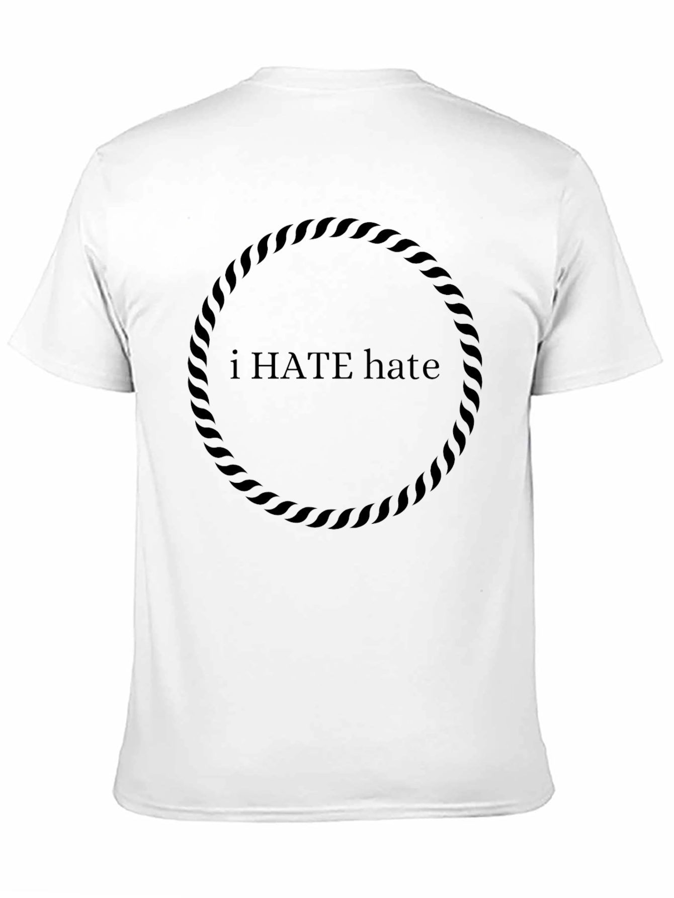 I HATE Hate Graphic Print Black T-Shirt