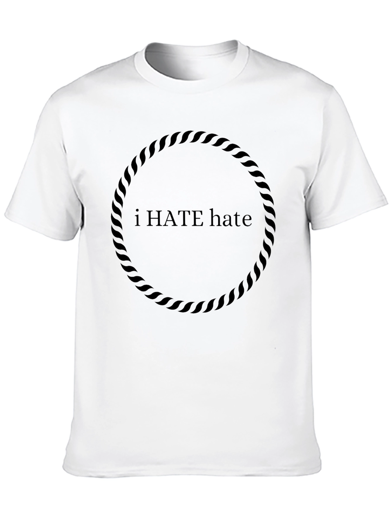 I HATE Hate Graphic Print Black T-Shirt