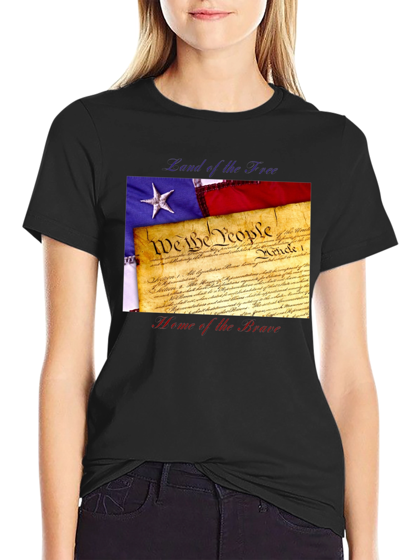 Patriotic Land of the Free Graphic Tee