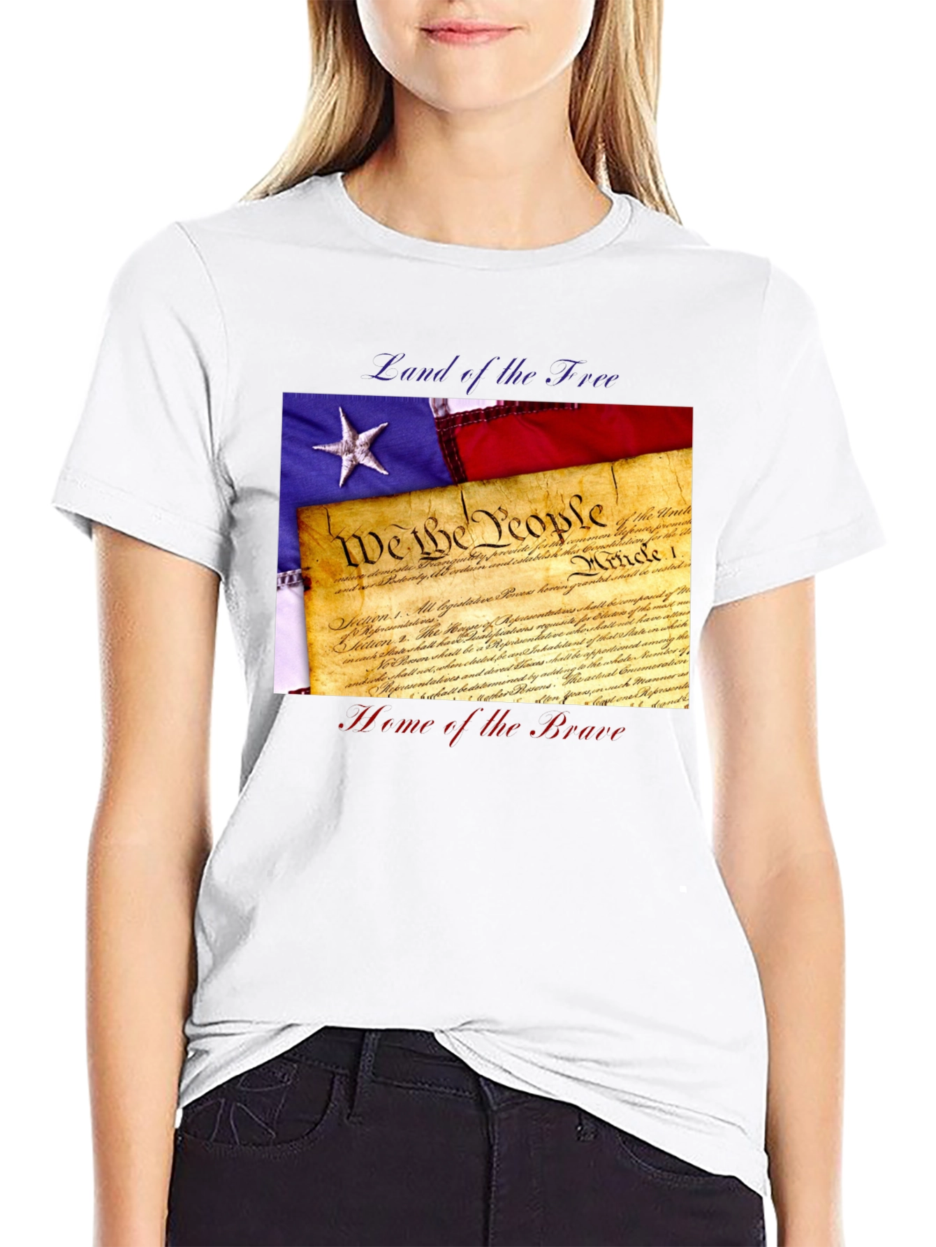 Patriotic Land of the Free Graphic Tee