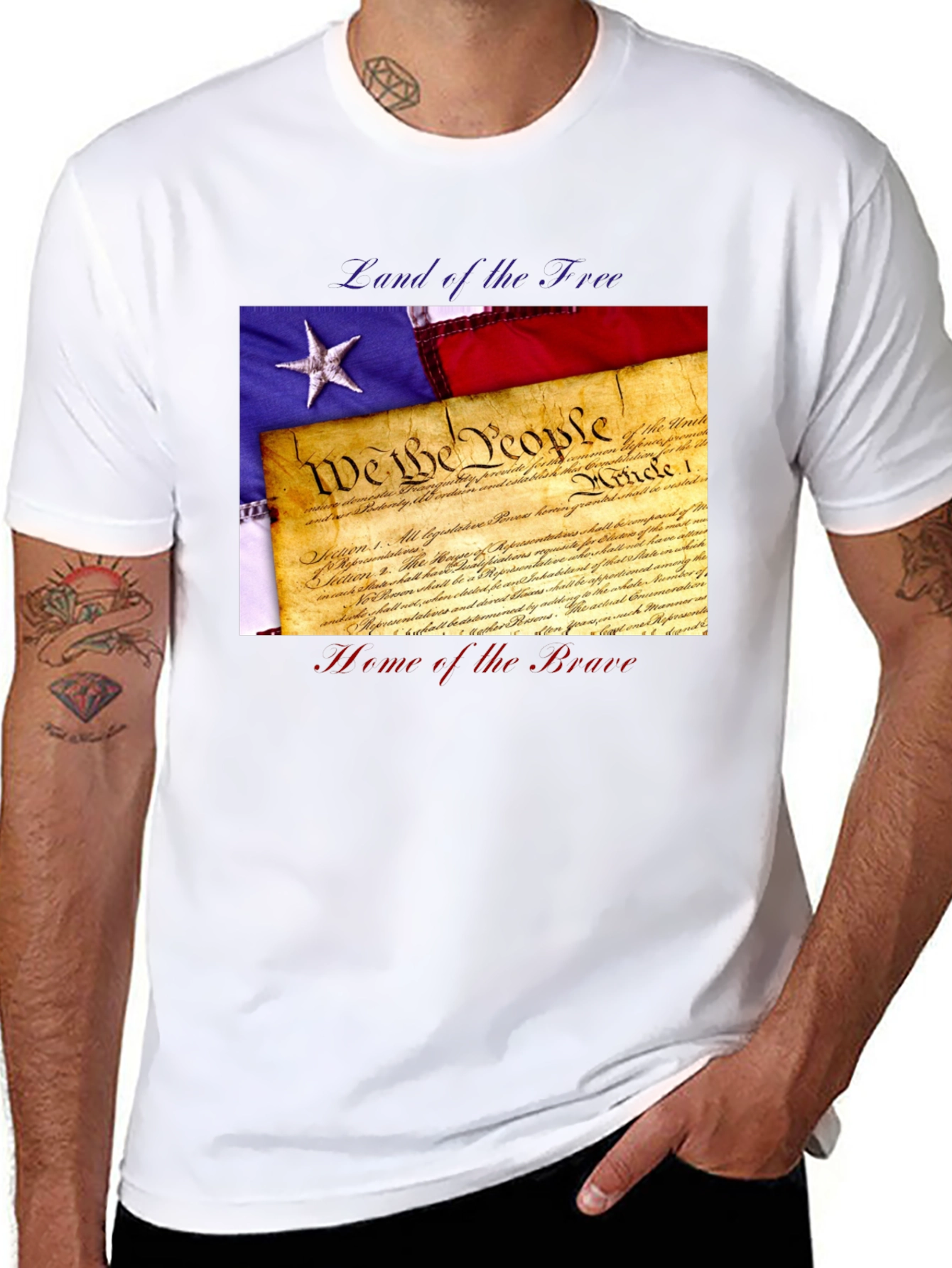 Patriotic Land of the Free Graphic Tee