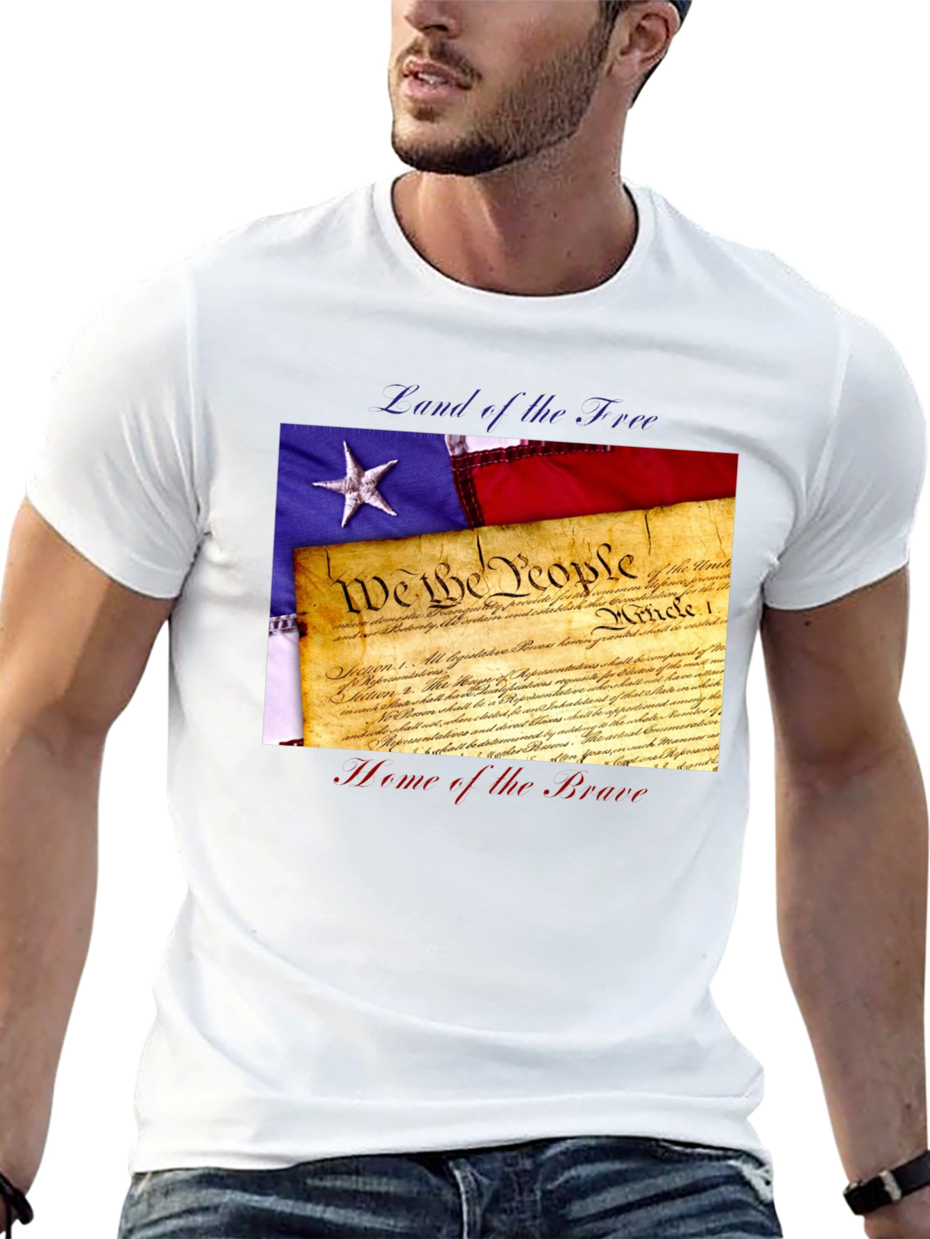 Patriotic Land of the Free Graphic Tee