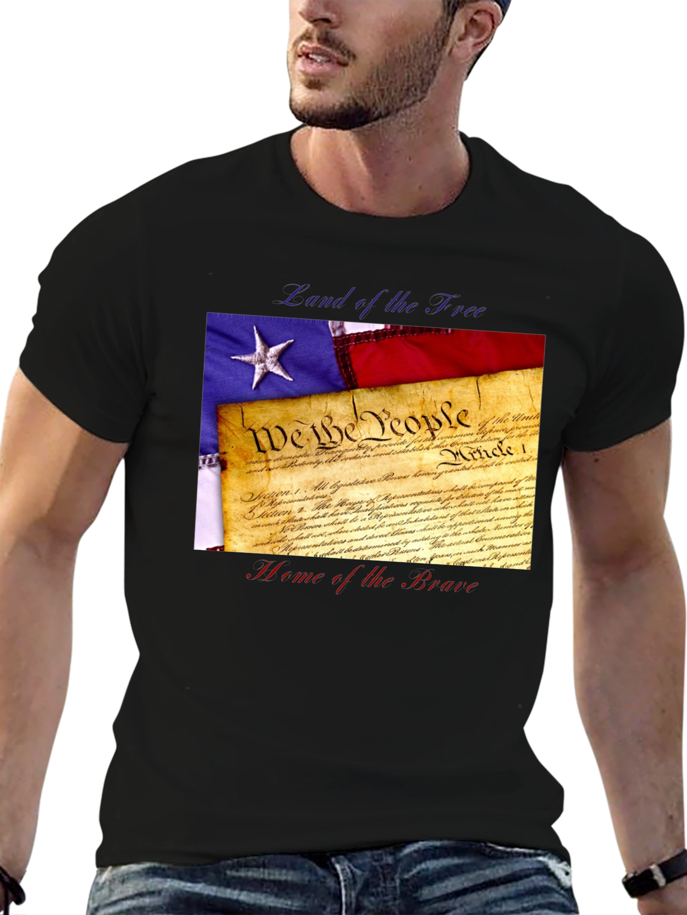 Patriotic Land of the Free Graphic Tee