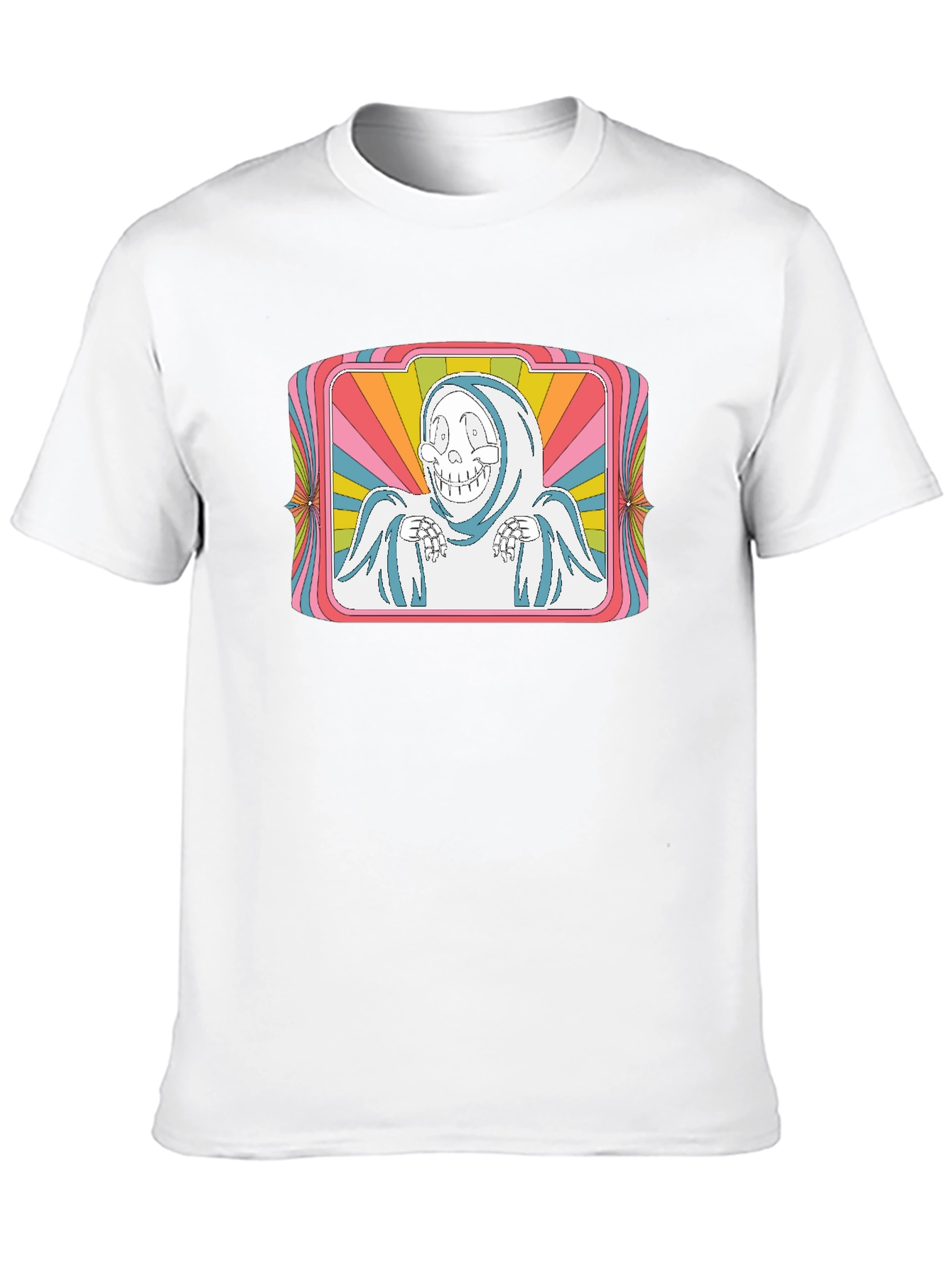 Groovy Cartoon Grim Reaper Black T-Shirt